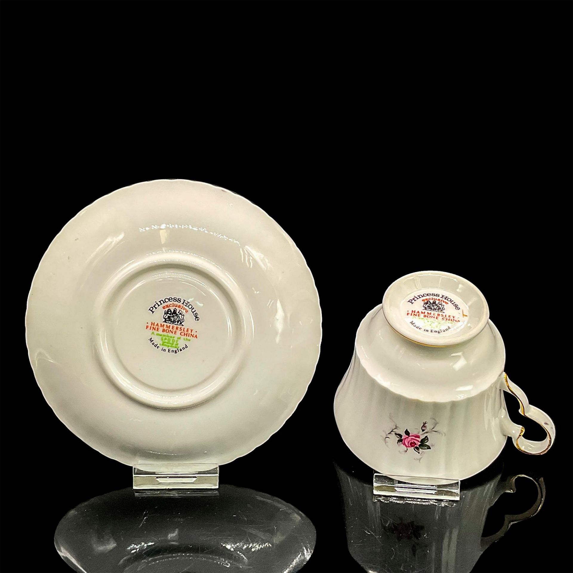 2pc Hammersley Cup + Saucer, Princess House, Windsor Rose - Bild 3 aus 3