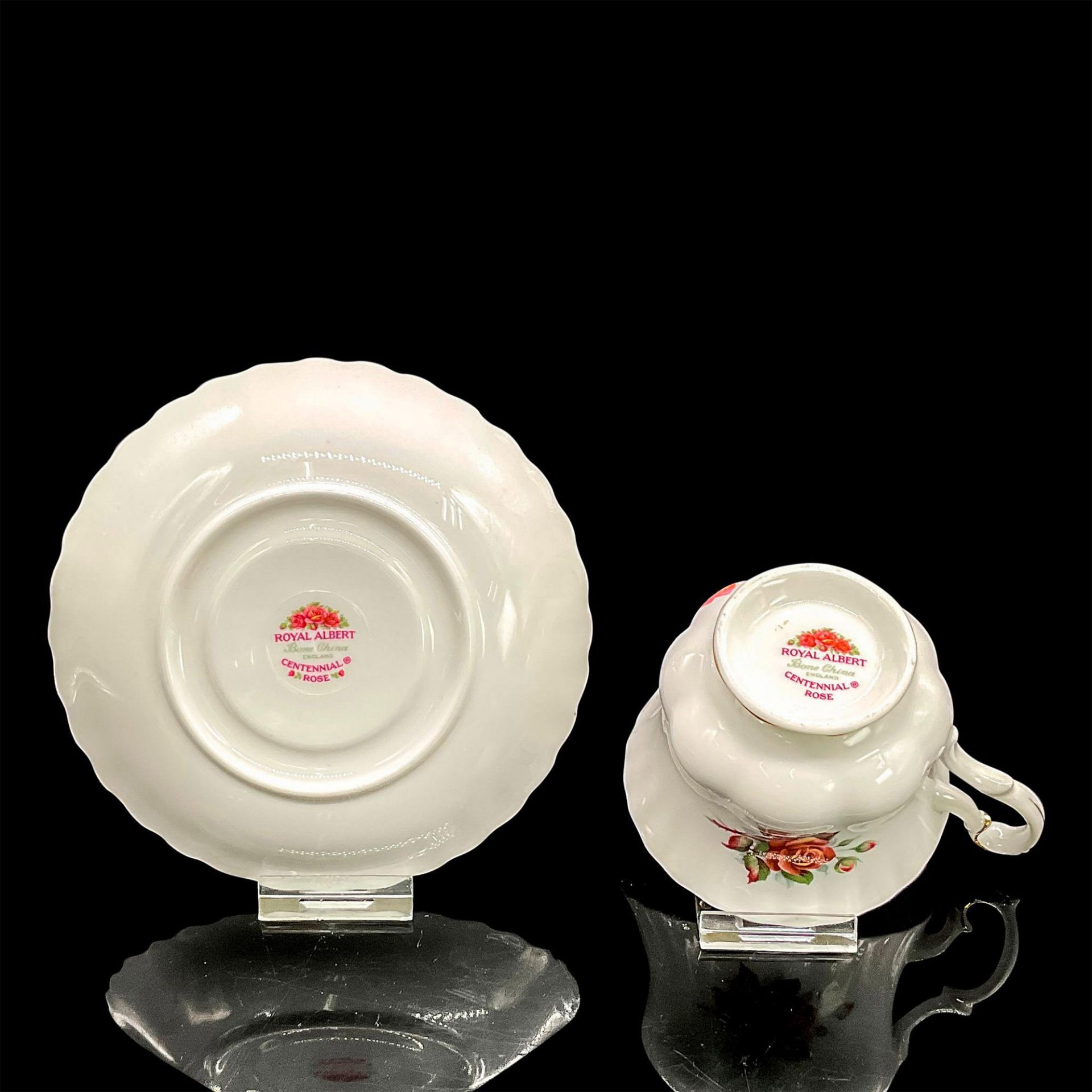 2pc Royal Albert Cup and Saucer, Centennial Rose - Image 3 of 3