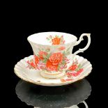 2pc Royal Albert Cup and Saucer, Centennial Rose