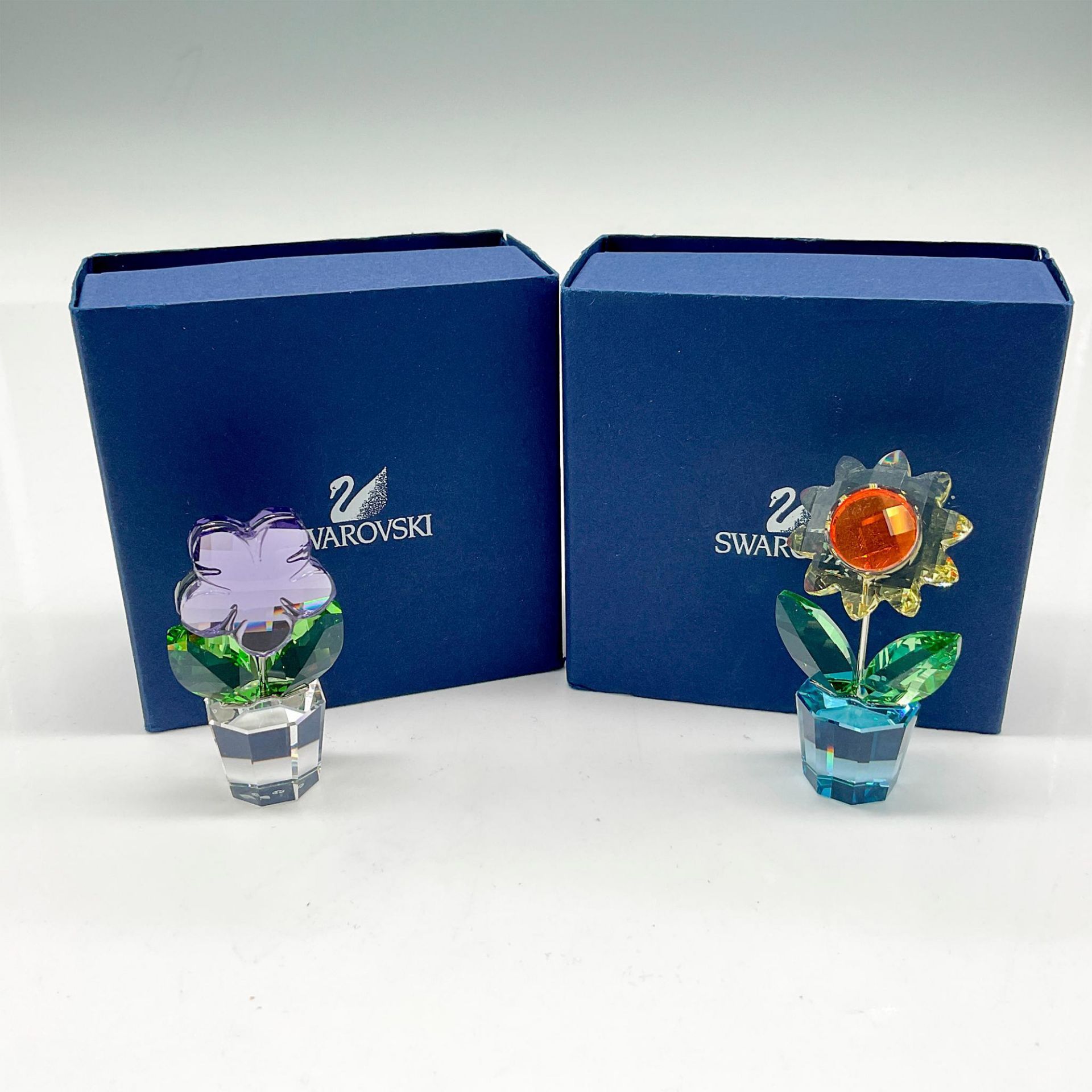 2pc Swarovski Crystal Figurines, Sunflower + Violet - Bild 4 aus 4