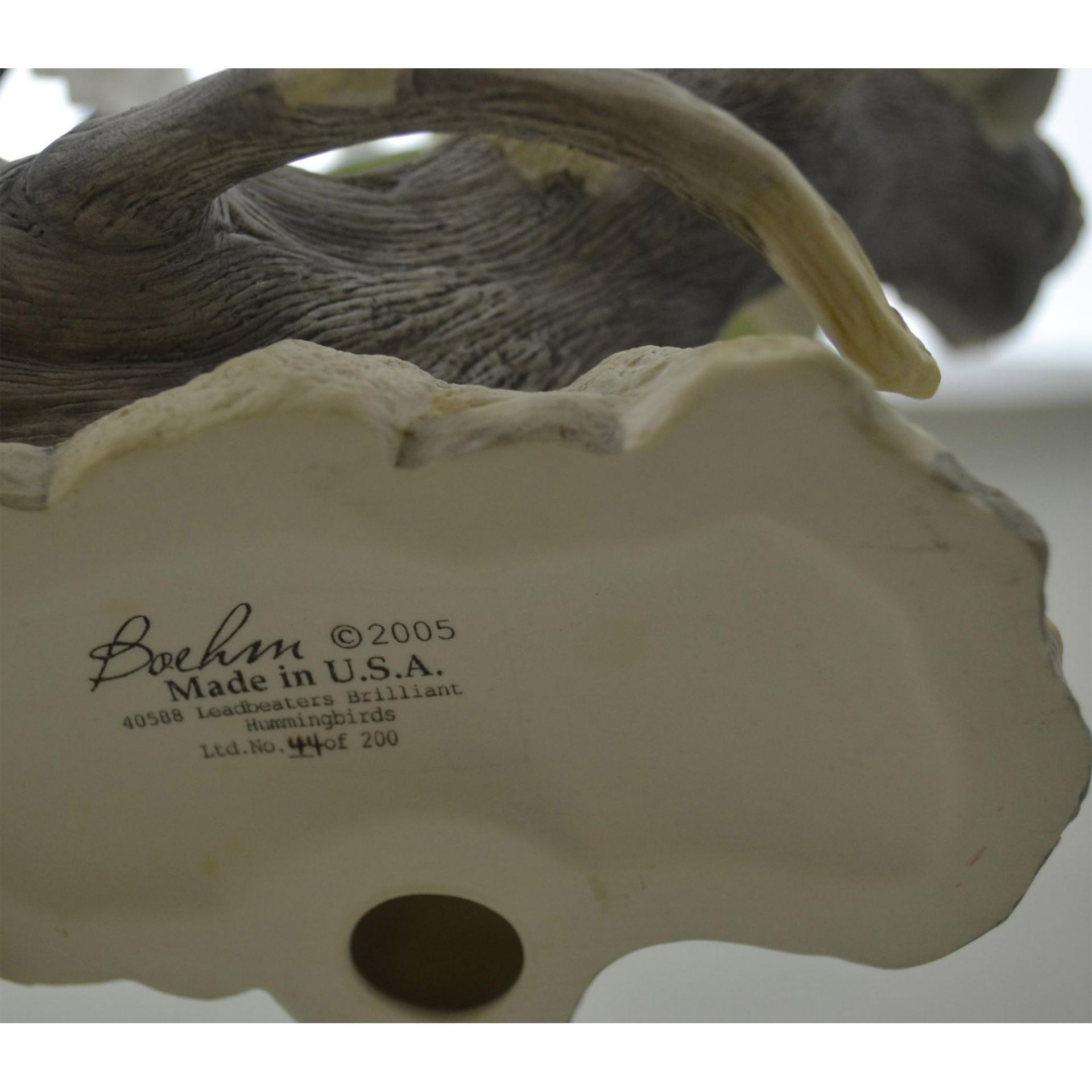 Boehm Porcelain Leadbeaters Brilliant Hummingbirds Sculpture - Image 6 of 6