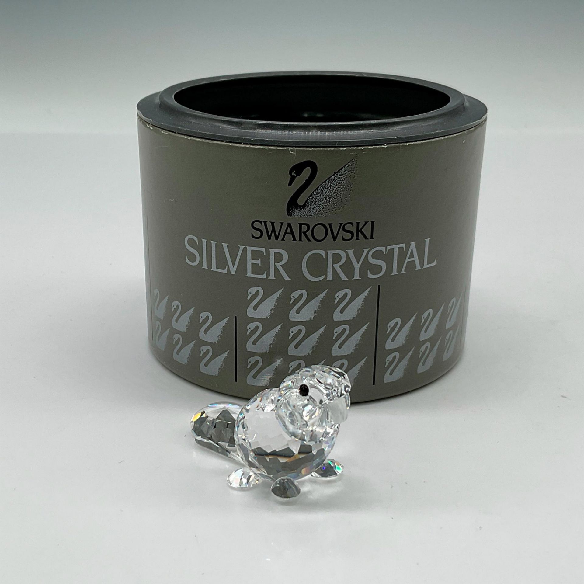 Swarovski Silver Crystal Figurine, Sitting Baby Beaver - Bild 4 aus 4