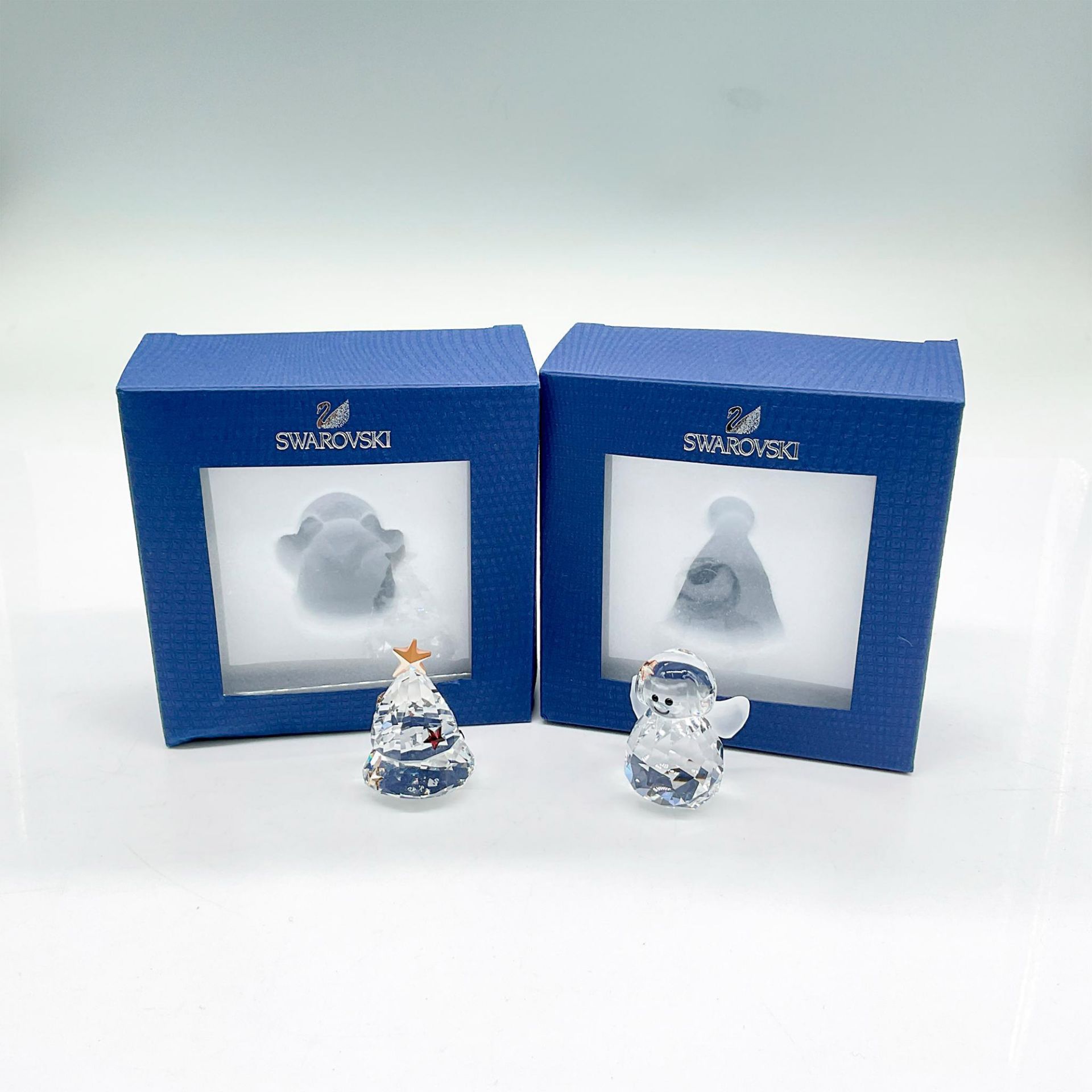 2pc Swarovski Crystal Figurines, Christmas Tree + Angel - Image 4 of 4