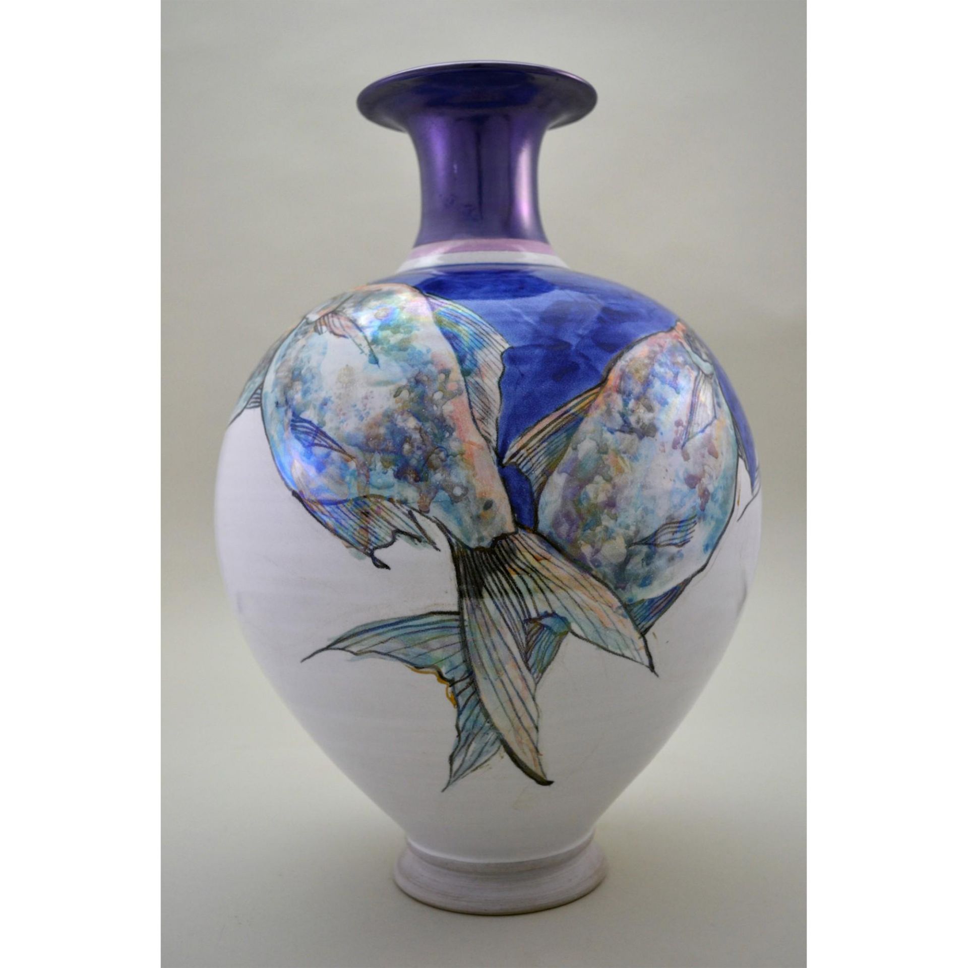 Hawkins Pottery Original Premier Tropical Fish Vase - Bild 2 aus 5