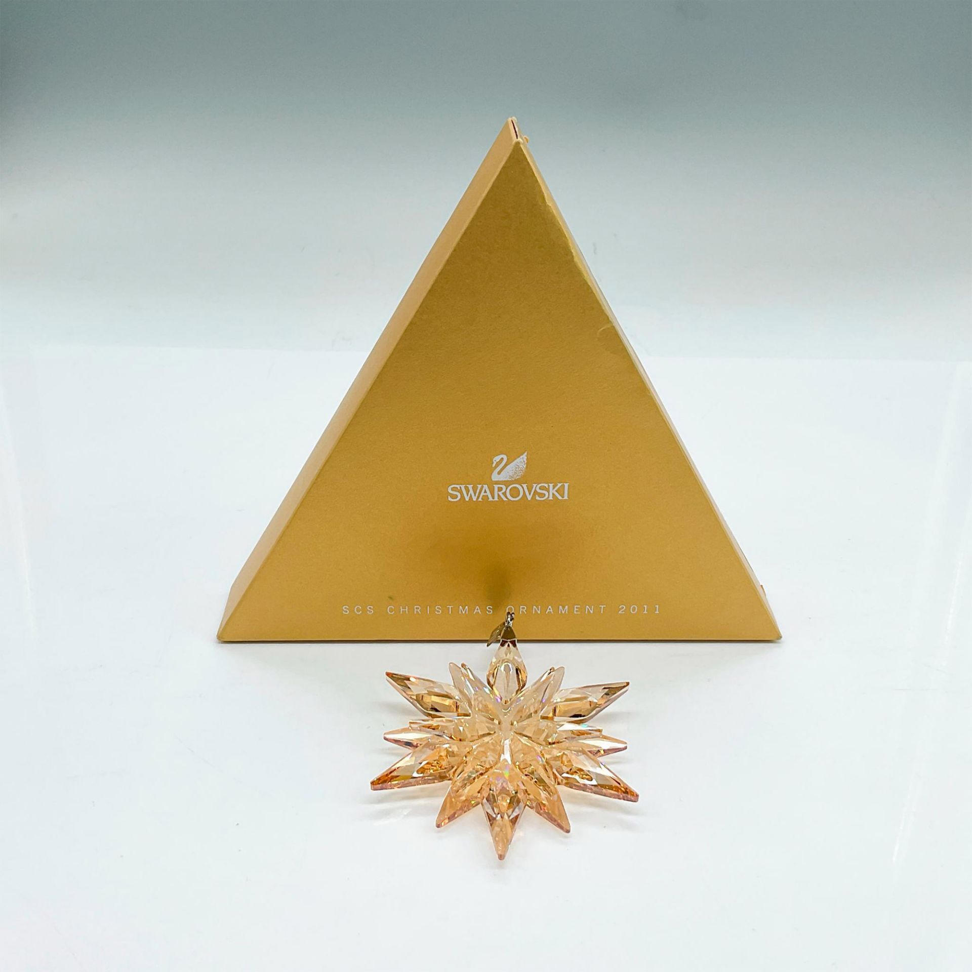 Swarovski Crystal SCS Gold Christmas Ornament 2011 - Image 3 of 3