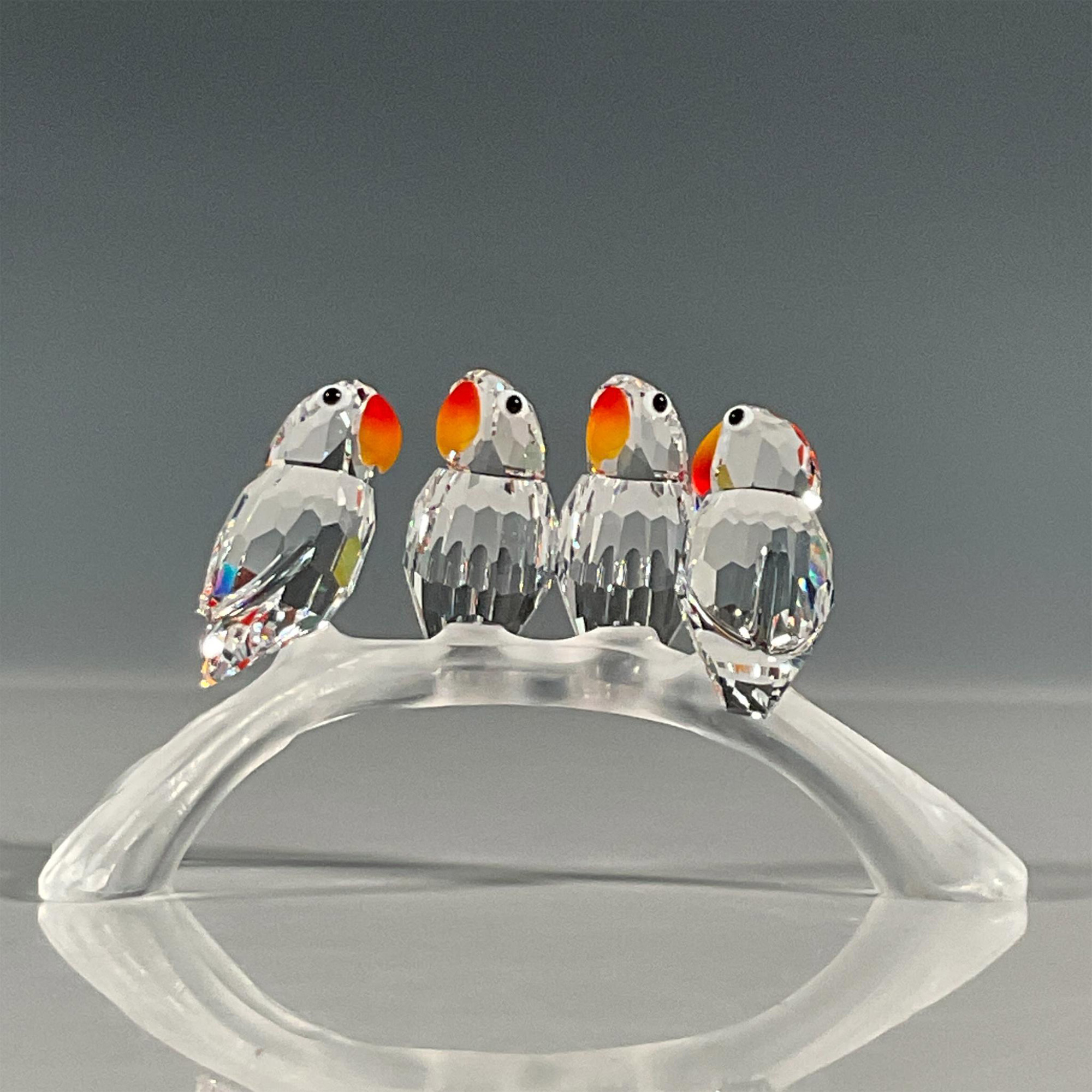 Swarovski Crystal Figurine, Baby Lovebirds