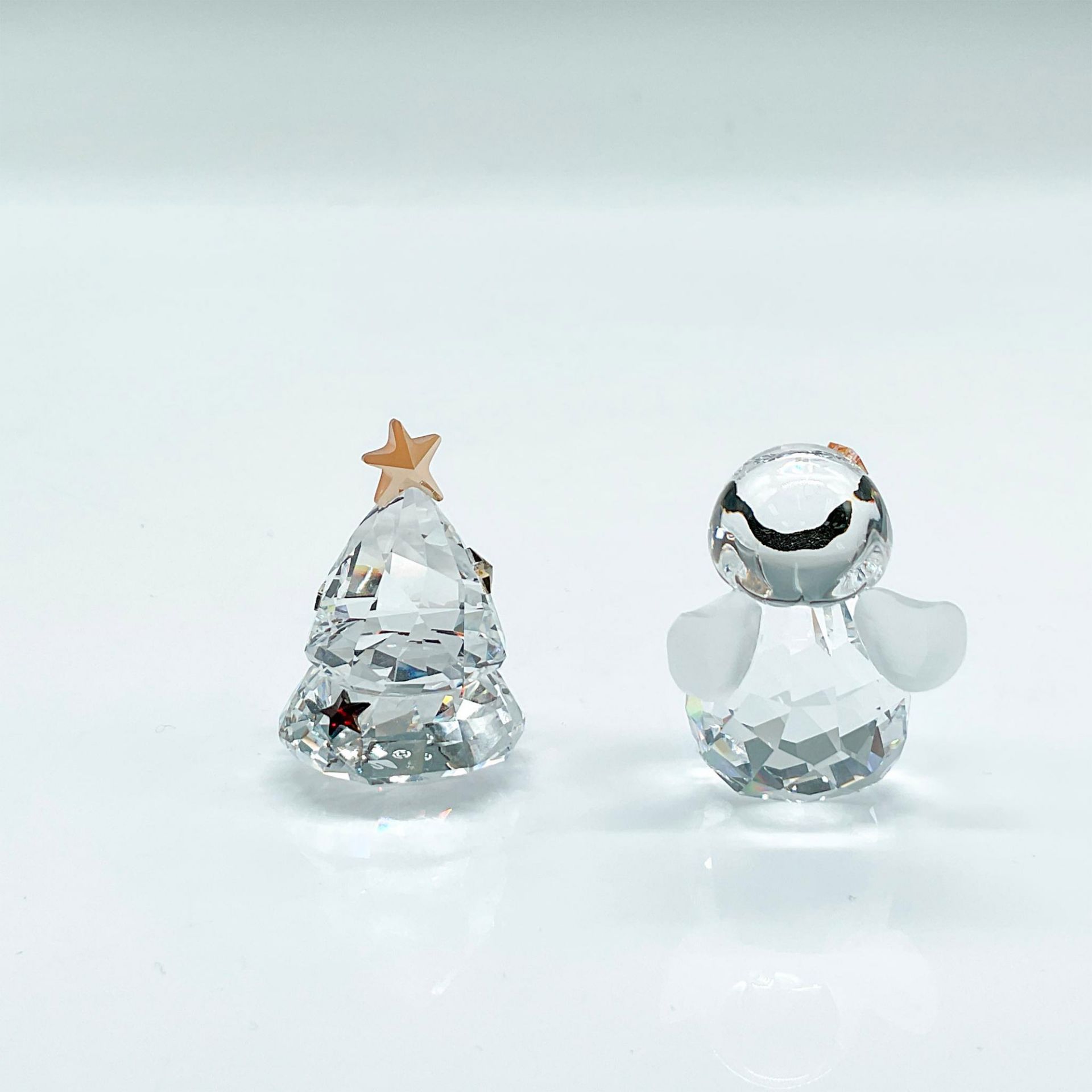 2pc Swarovski Crystal Figurines, Christmas Tree + Angel - Bild 2 aus 4