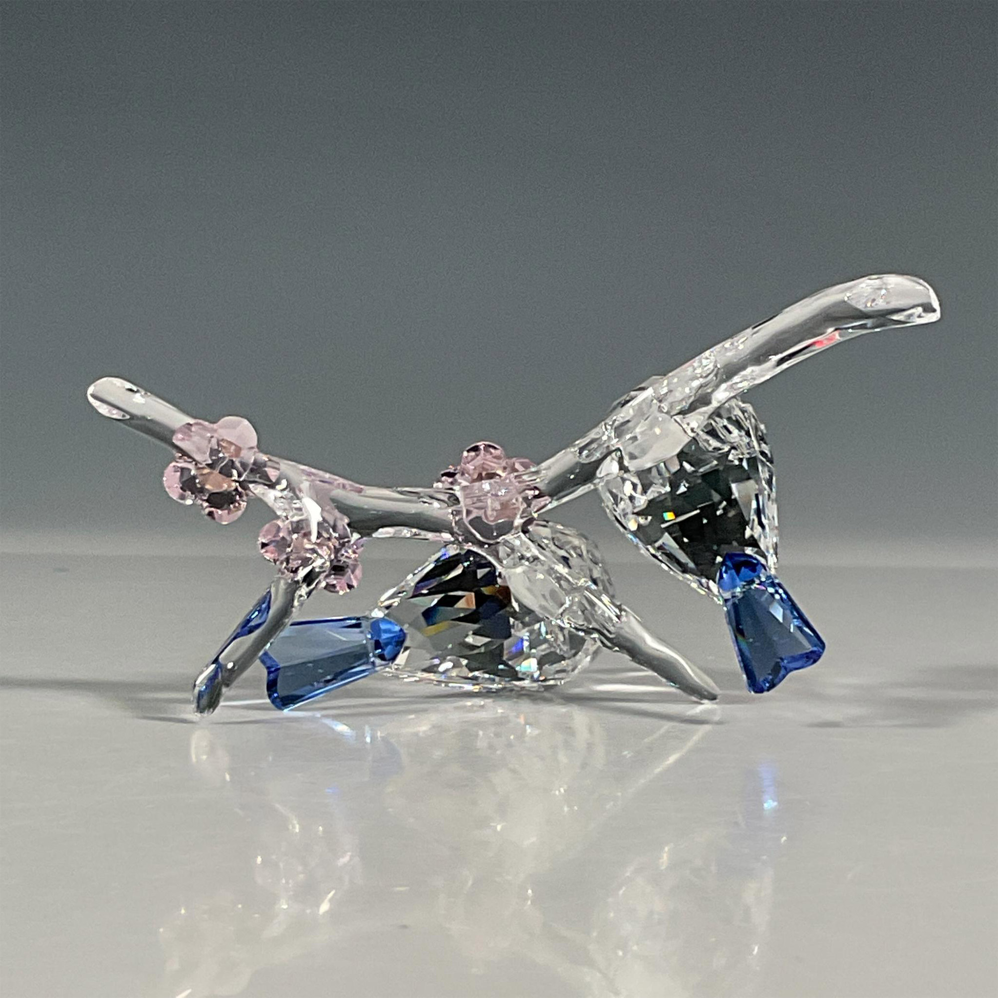 Swarovski Crystal Figurine, Blue Tits Chickadees - Image 4 of 4