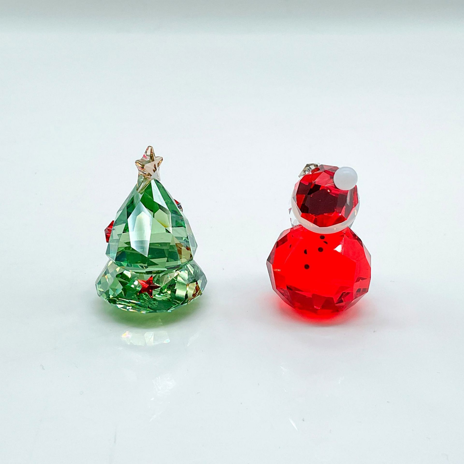 2pc Swarovski Crystal Figurines, Christmas Tree + Santa - Image 2 of 4