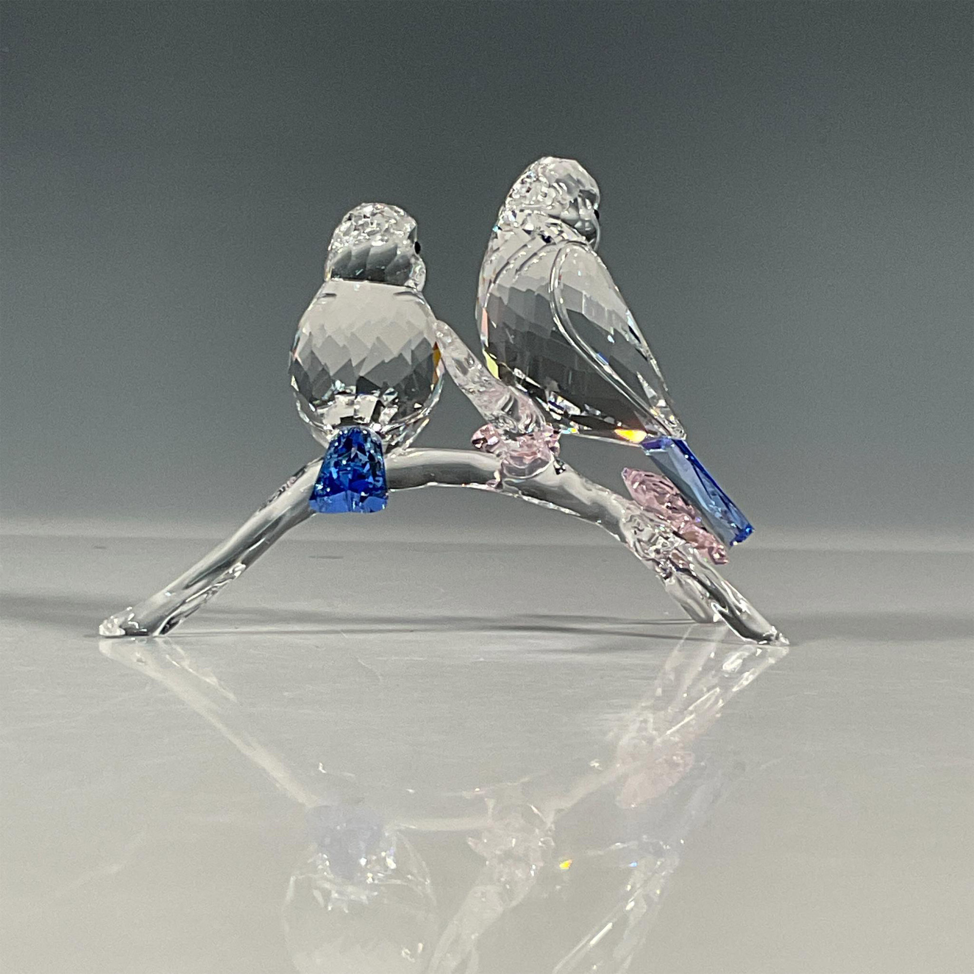 Swarovski Crystal Figurine, Blue Tits Chickadees - Image 3 of 4