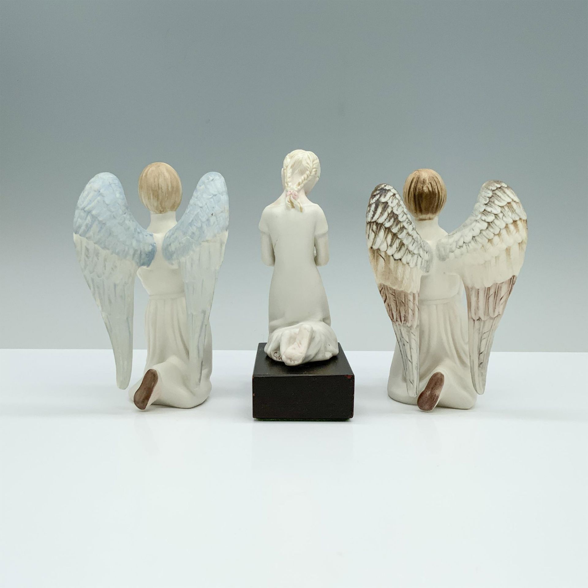 3pc Cybis Porcelain Prayer Motif Figurines - Image 2 of 3