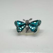 Swarovski Crystal Brooch, Alua Indicolite Butterfly