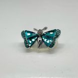 Swarovski Crystal Brooch, Alua Indicolite Butterfly