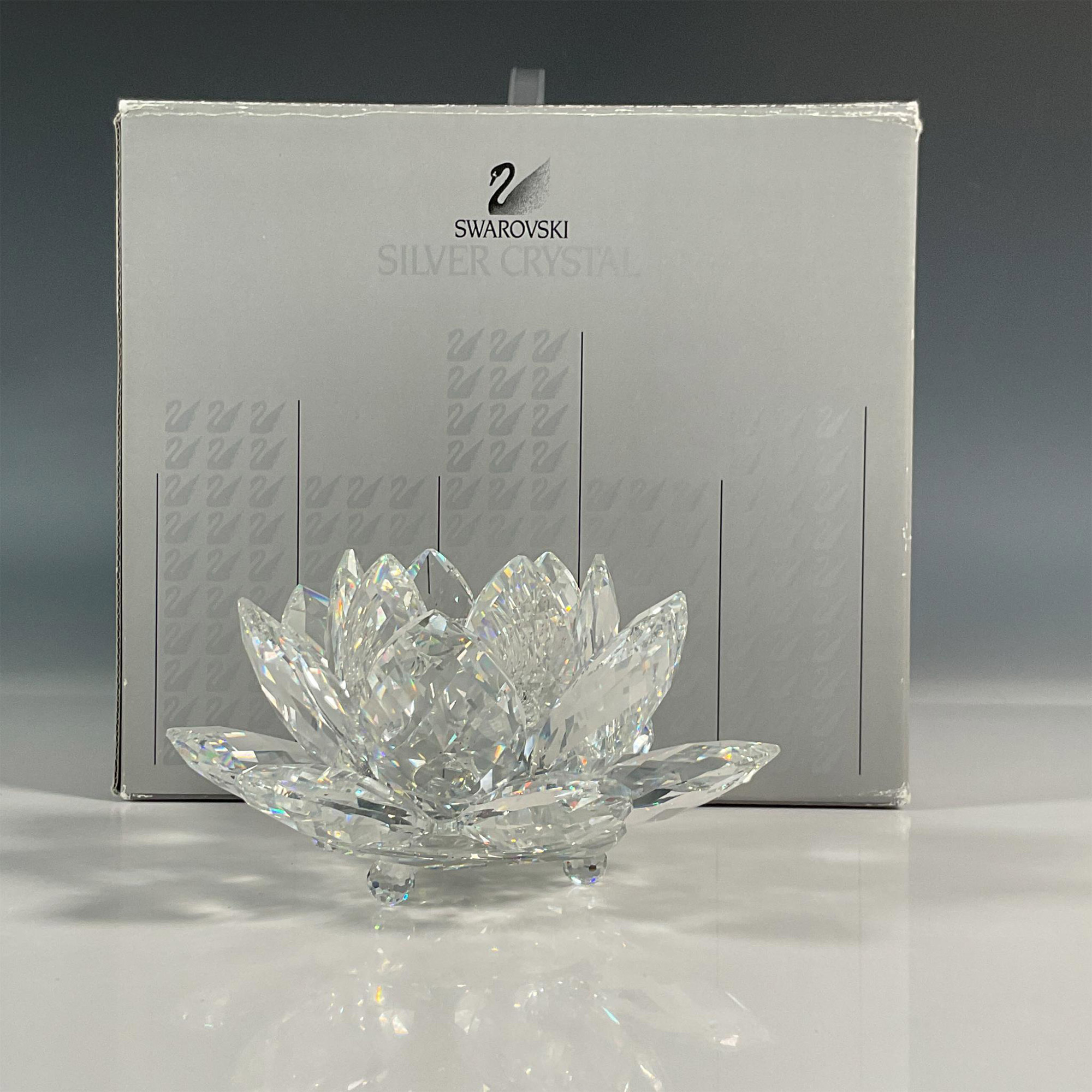 Swarovski Silver Crystal Candle Holder, Waterlily - Image 2 of 5