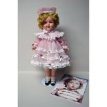 Vintage Original Shirley Temple Doll , 22" H. With Glass Case