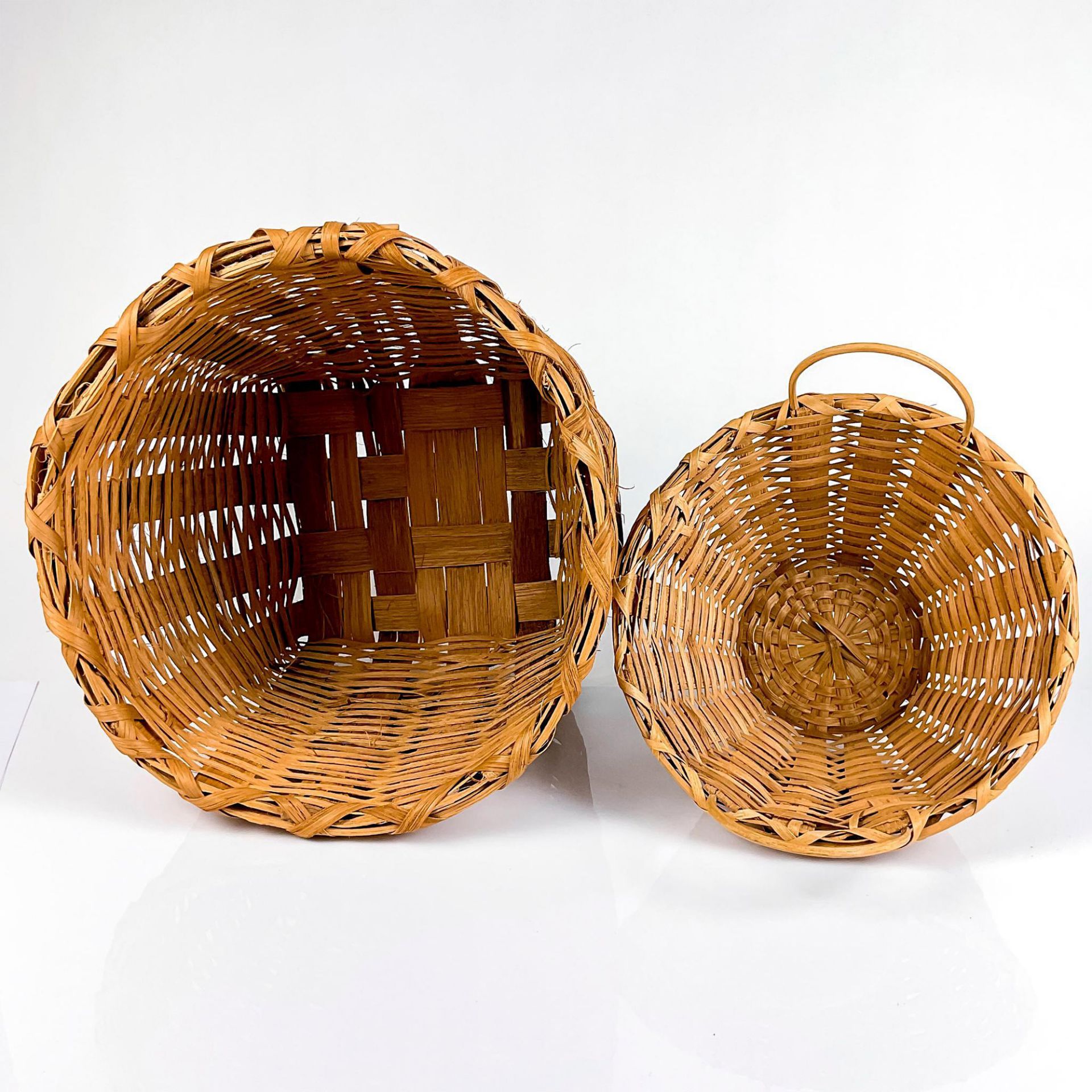 2pc Split Oak Gathering Baskets, By Lucy Cook - Image 3 of 4