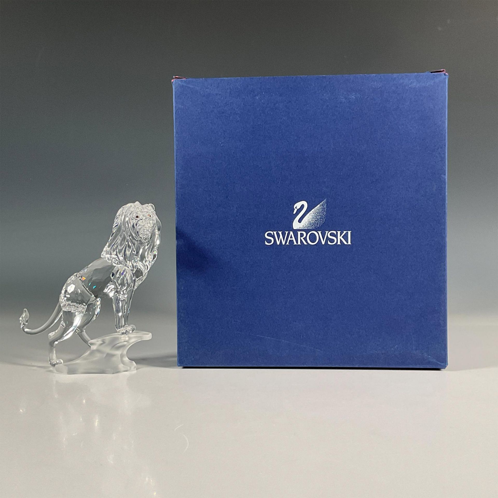 Swarovski Crystal Figurine, Lion Standing on Rock - Bild 2 aus 5