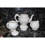 Wedgwood Porcelain Tea Set, Cream & C. Sugar, 5 Pieces, Signed By Lord Wedgwood