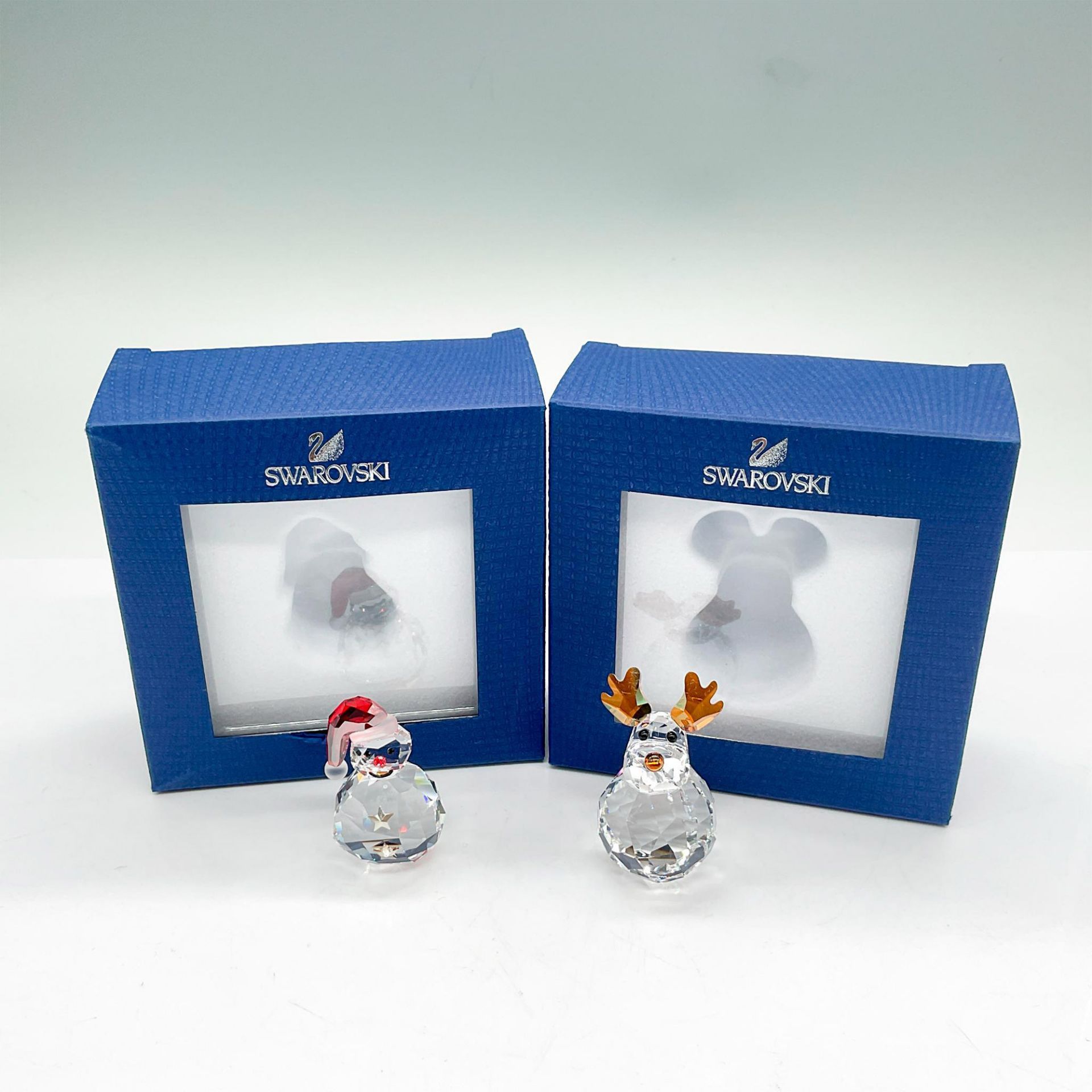 2pc Swarovski Crystal Figurines, Christmas Snowman/Reindeer - Image 4 of 4