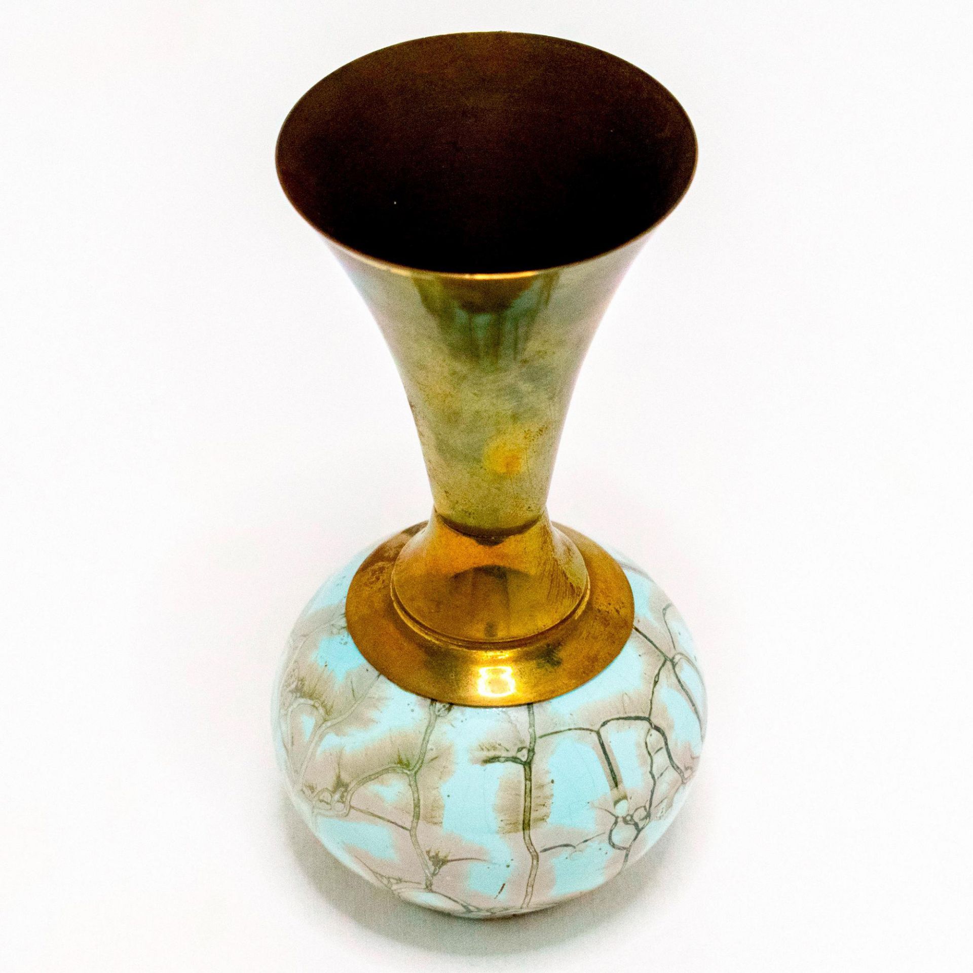 Unusual Delft Vase Mid-Century Modern Lustre Glaze - Bild 4 aus 5