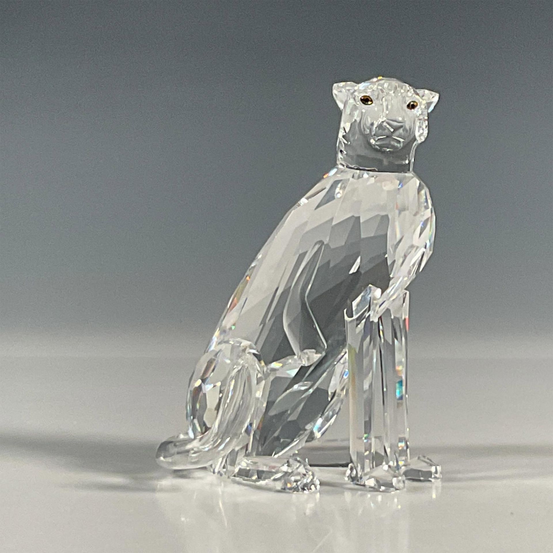 Swarovski Silver Crystal Figurine, Cheetah