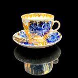 2pc Lomonosov Bone China Cup and Saucer, Golden Garden