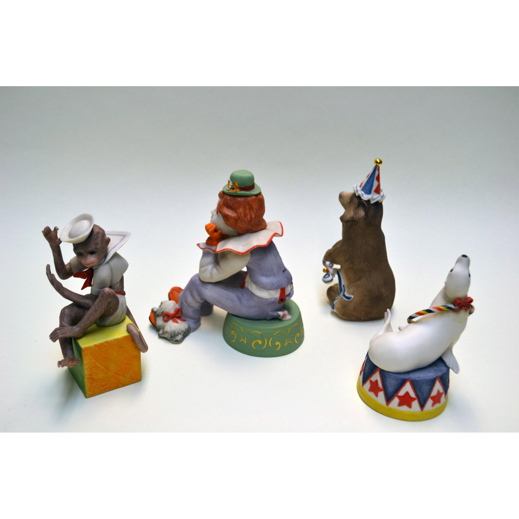 Cybis Porcelain Rumples The Pensive Clown, Barnaby The Bear, Sebastian The Seal And Bosun The Monkey - Image 3 of 5