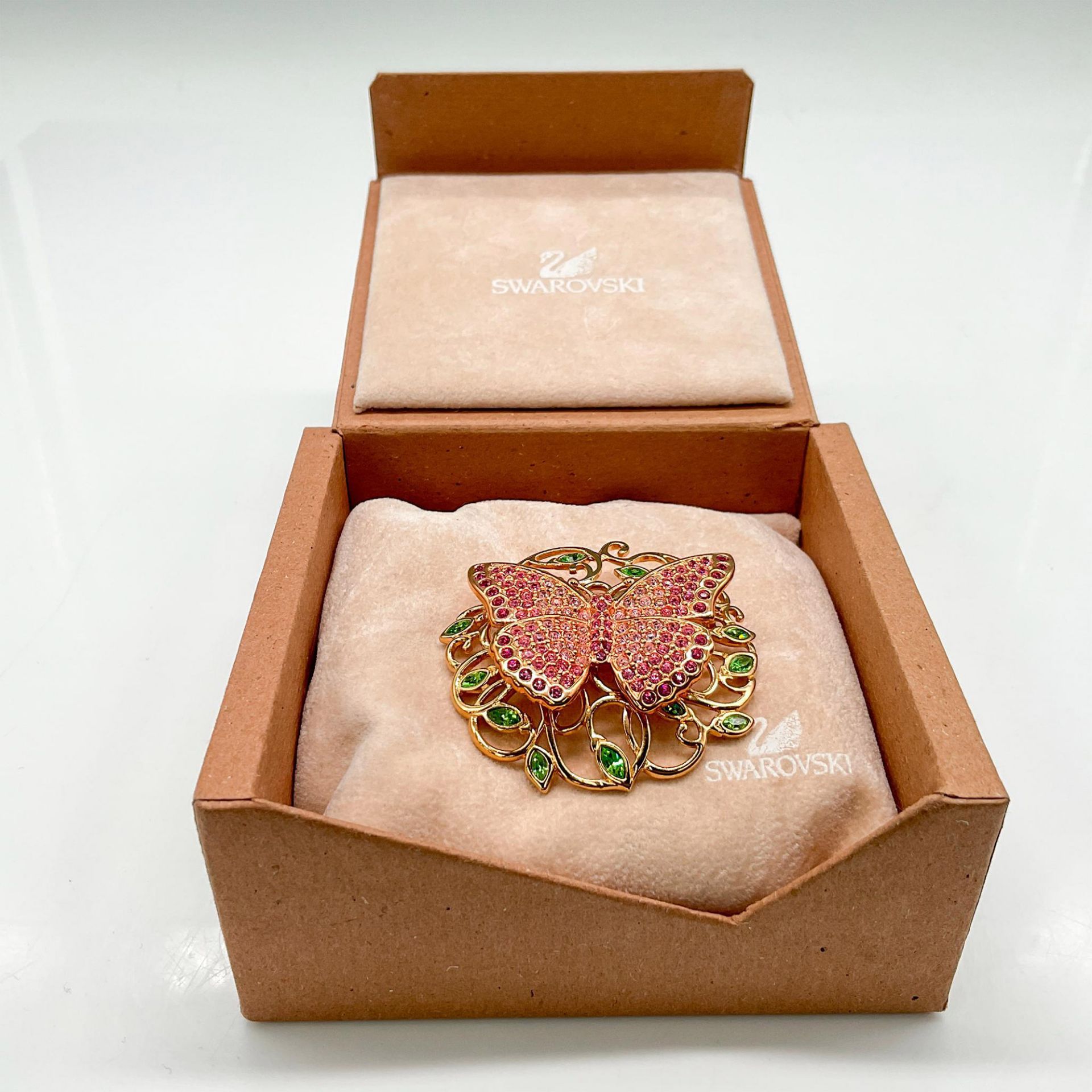 Vintage Swarovski Crystal 2002 Pink Butterfly Pin Brooch - Image 3 of 3