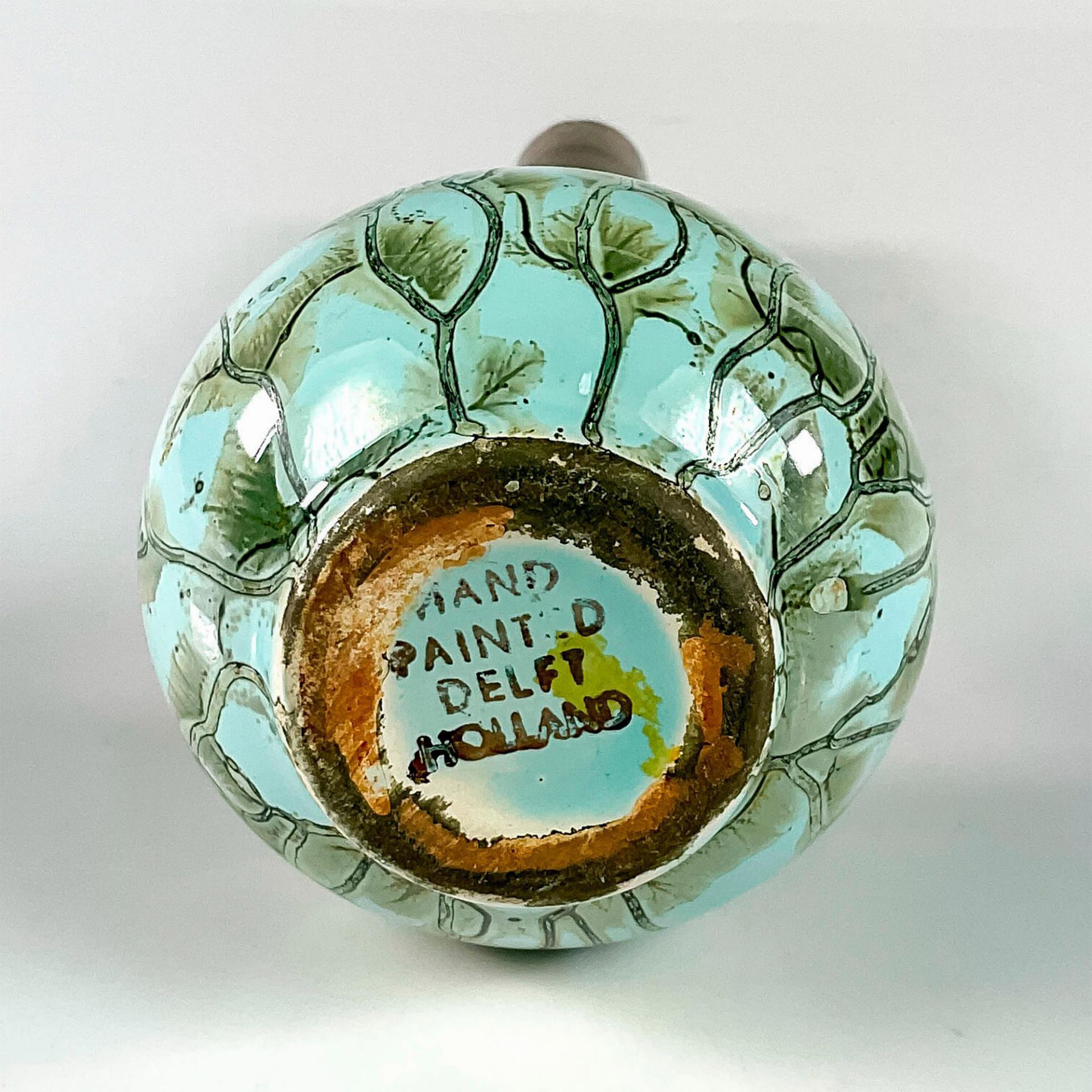 Unusual Delft Mid-Century Modern Lustre Glaze Bud Vase - Bild 3 aus 3