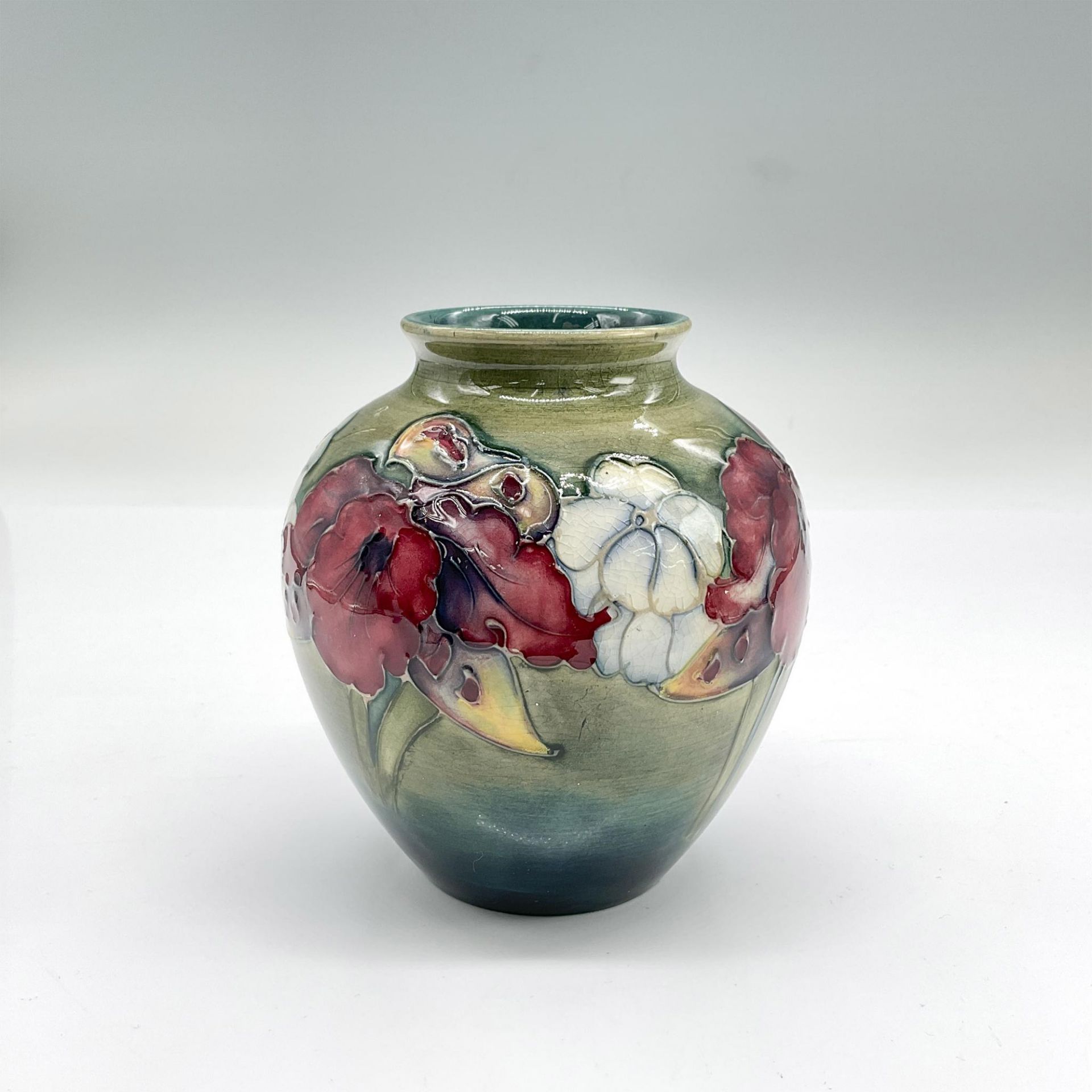 Moorcroft Pottery Small Vase, Colorful Flowers - Bild 2 aus 3