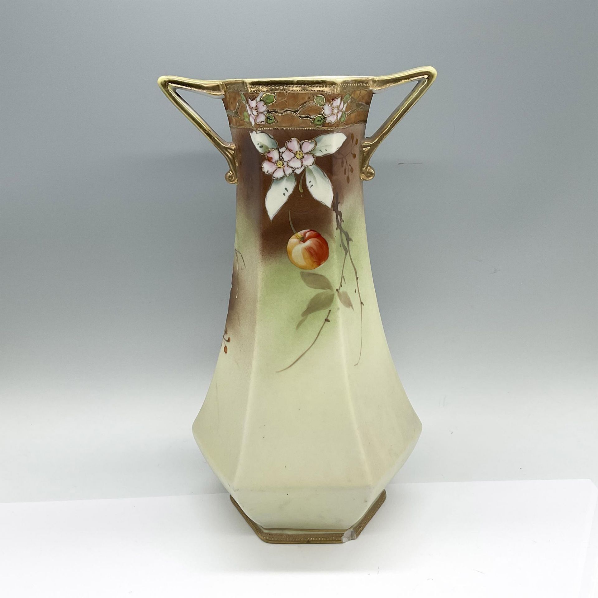 Vintage Imperial Nippon Porcelain Apple Blossom Vase - Image 2 of 4