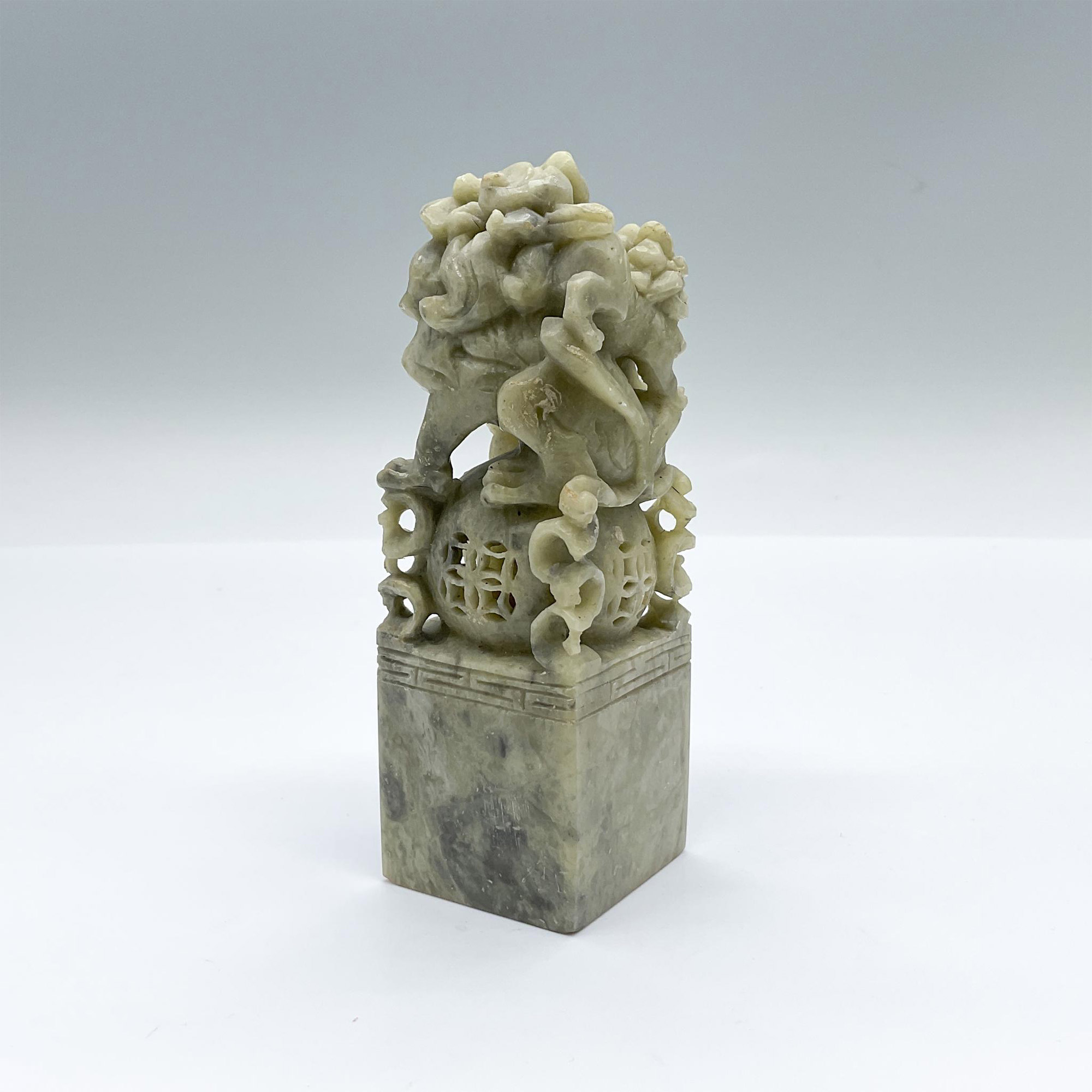 Vintage Chinese Stone Foo Dogs Seal - Image 2 of 3