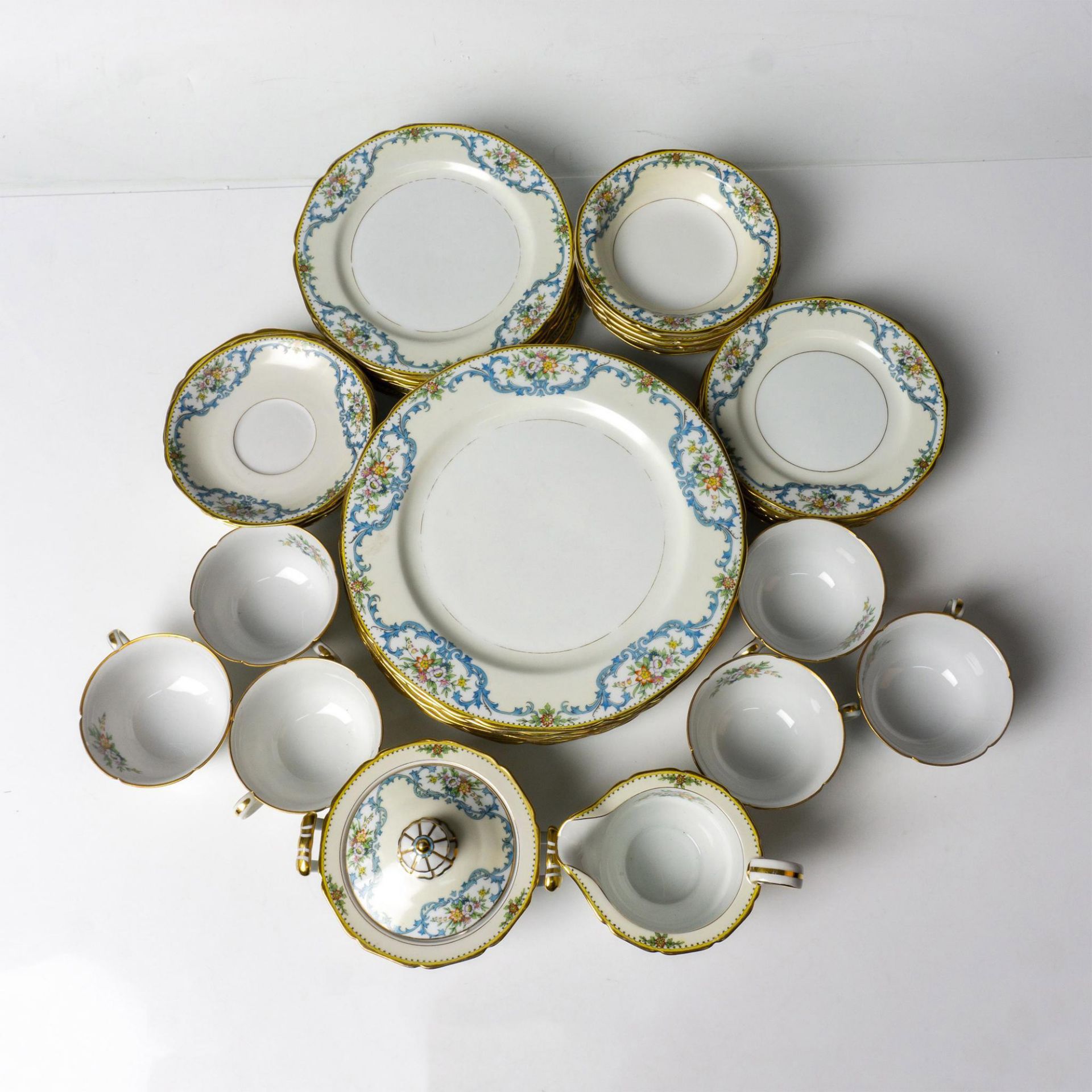 38pc Noritake Morimura Brothers Porcelain China Set for Six - Bild 5 aus 5