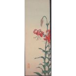 Japanese Woodblock Print, Daylilies