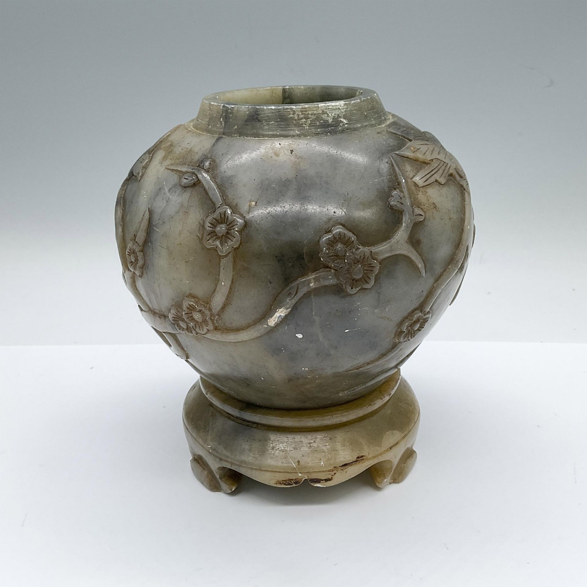 Chinese Carved Jadeite Ginger Jar - Image 3 of 6