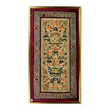 Beautiful Framed Chinese Embroidered Silk Panel