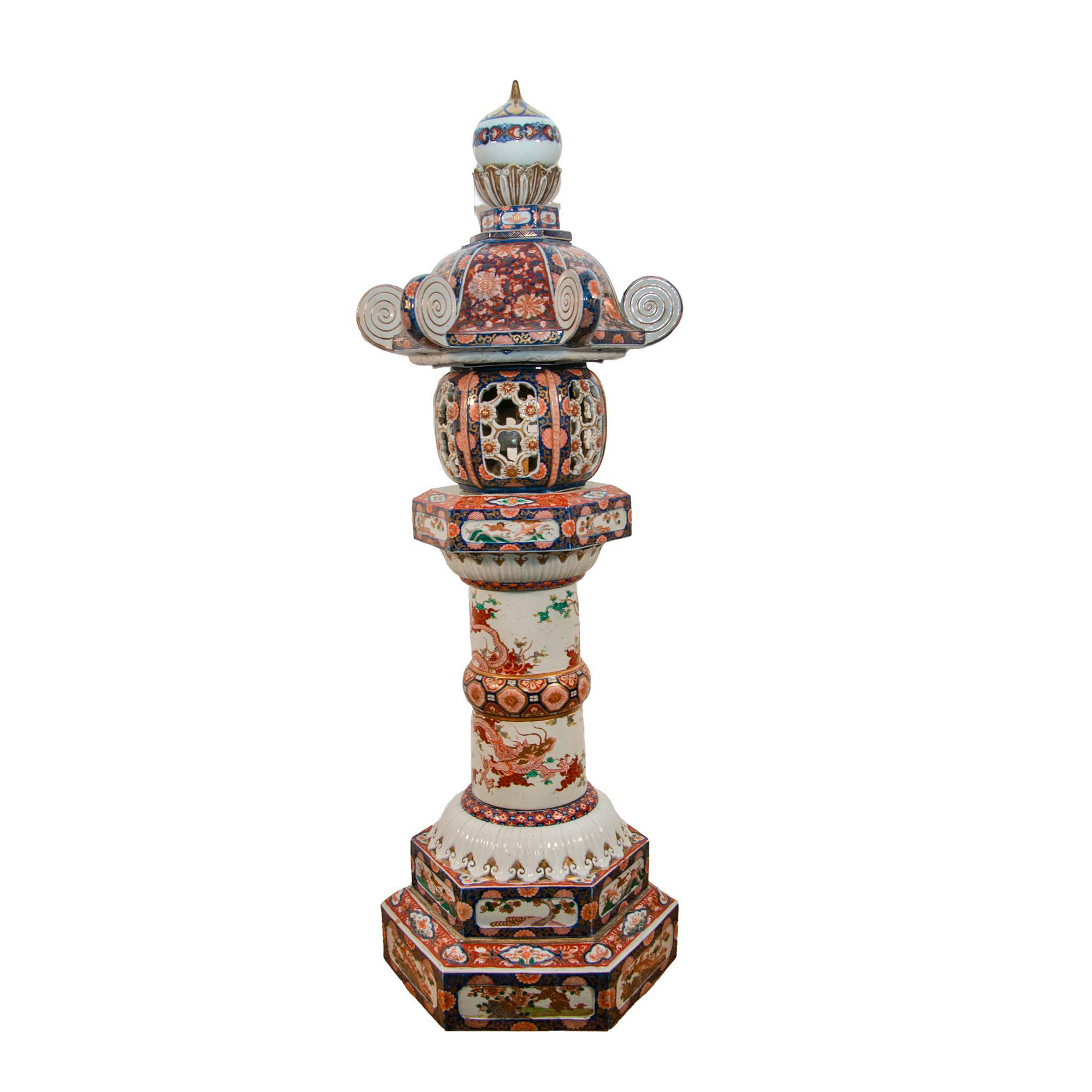 Japanese Imari Ware Chinese Style Lantern - Image 5 of 7