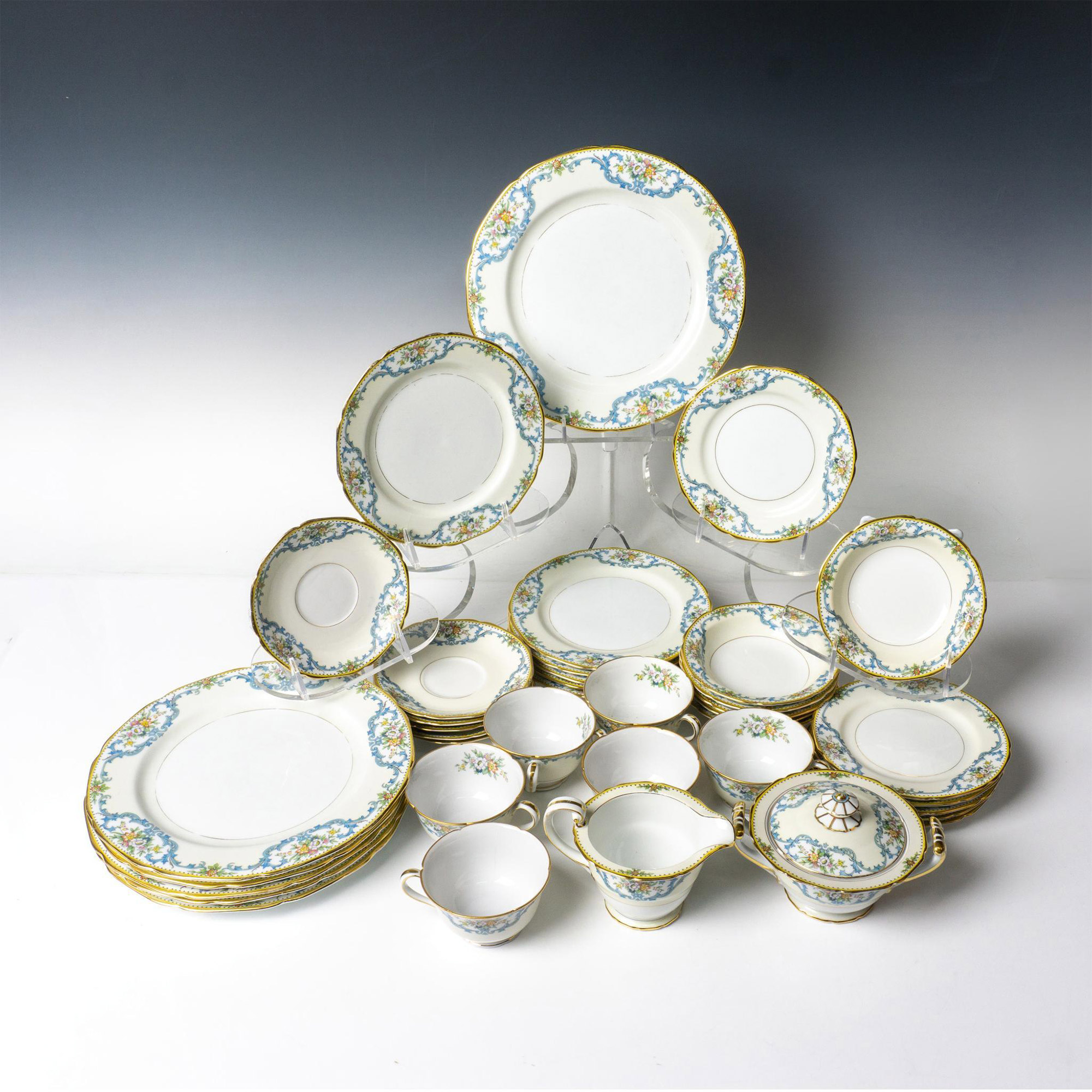 38pc Noritake Morimura Brothers Porcelain China Set for Six - Bild 2 aus 5