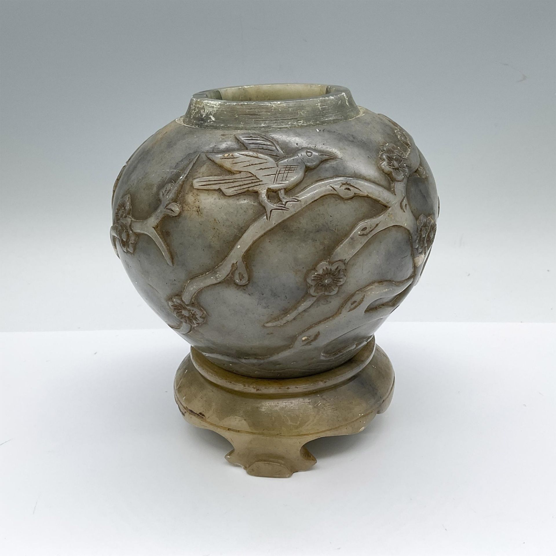 Chinese Carved Jadeite Ginger Jar - Image 2 of 6