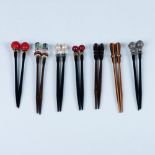 7 Pairs of Decorative Hair Sticks