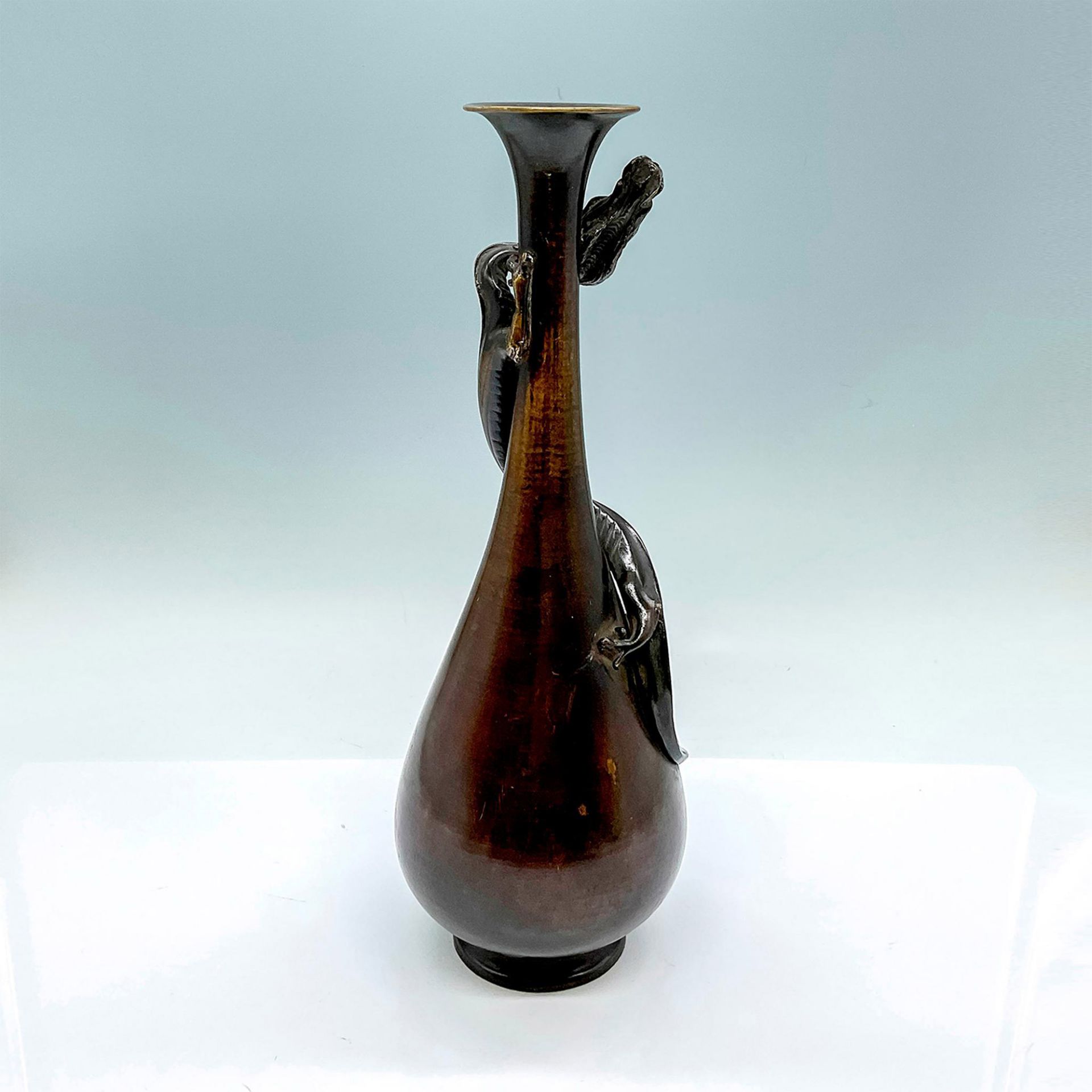 Chinese Bronze Chilong Vase - Image 2 of 3