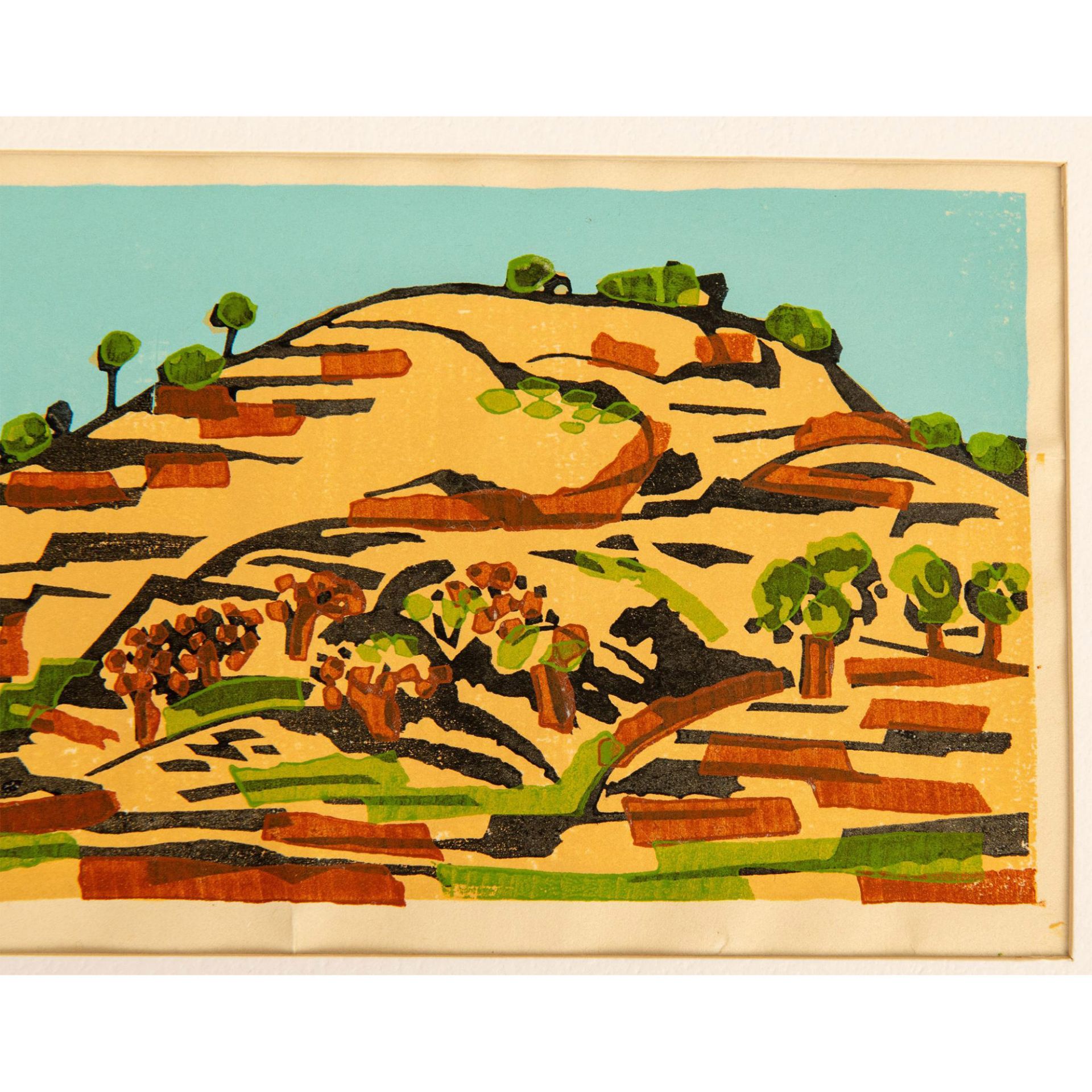 Un'ichi Hiratsuka, Original Color Woodblock on Paper, Signed - Bild 3 aus 4