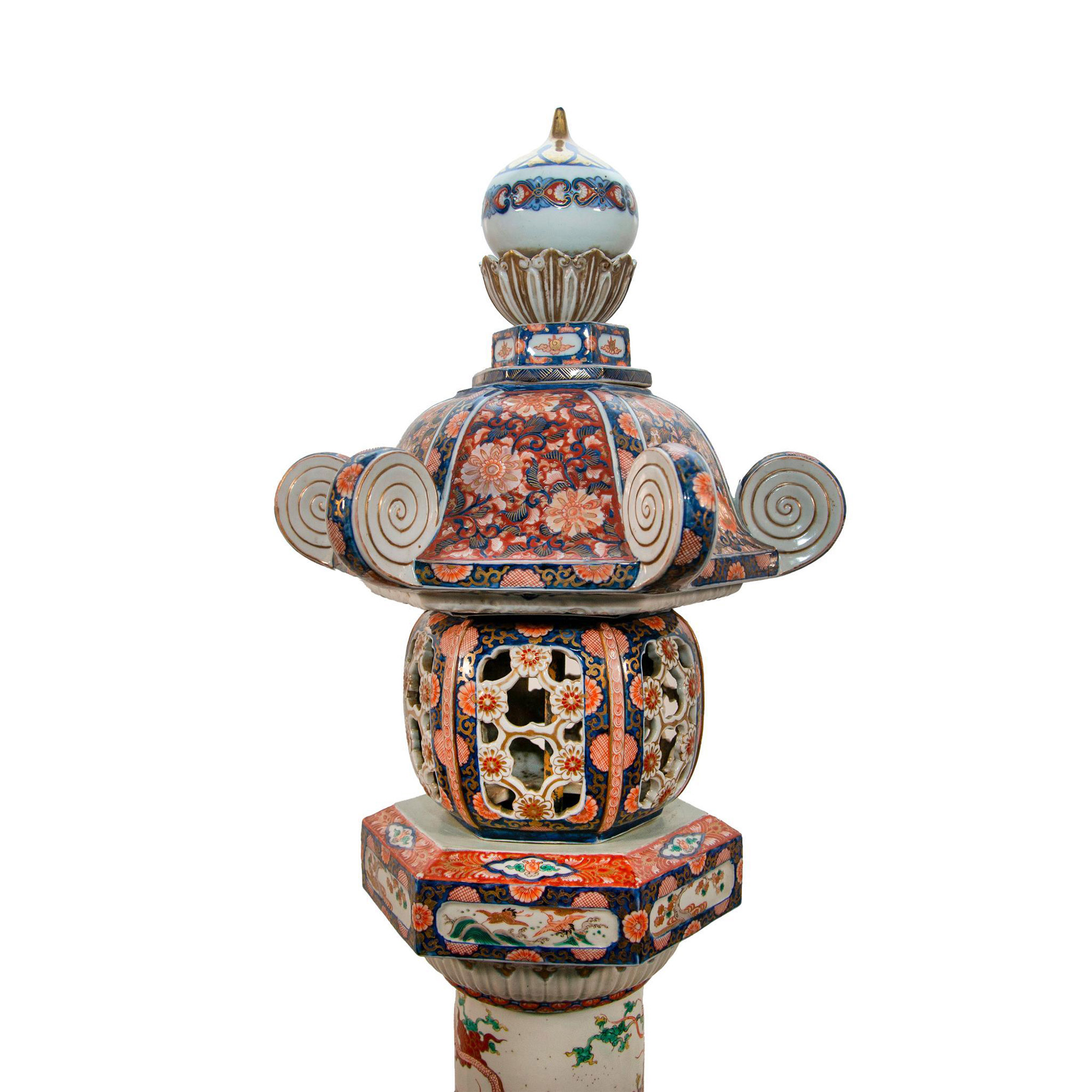 Japanese Imari Ware Chinese Style Lantern - Bild 6 aus 7