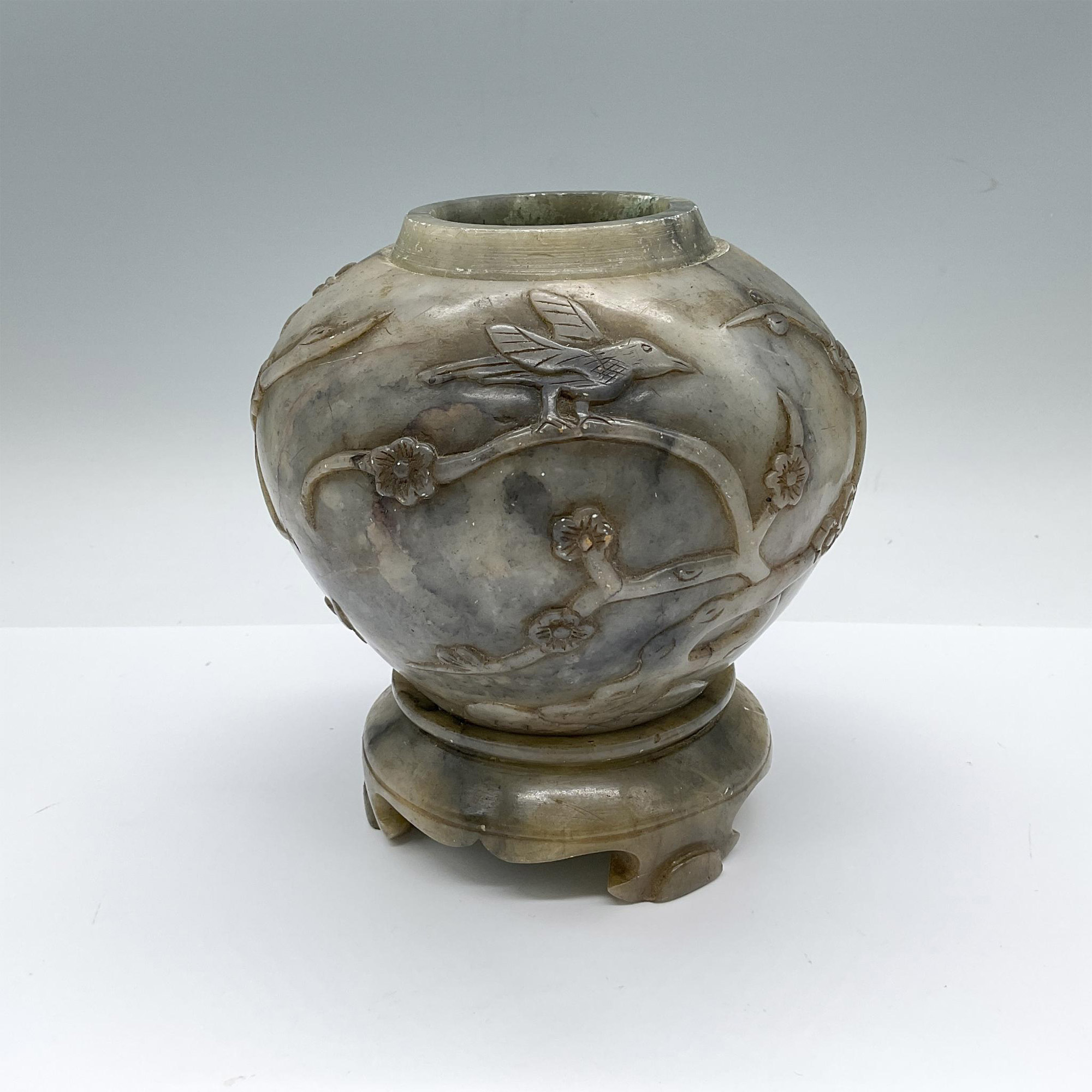 Chinese Carved Jadeite Ginger Jar