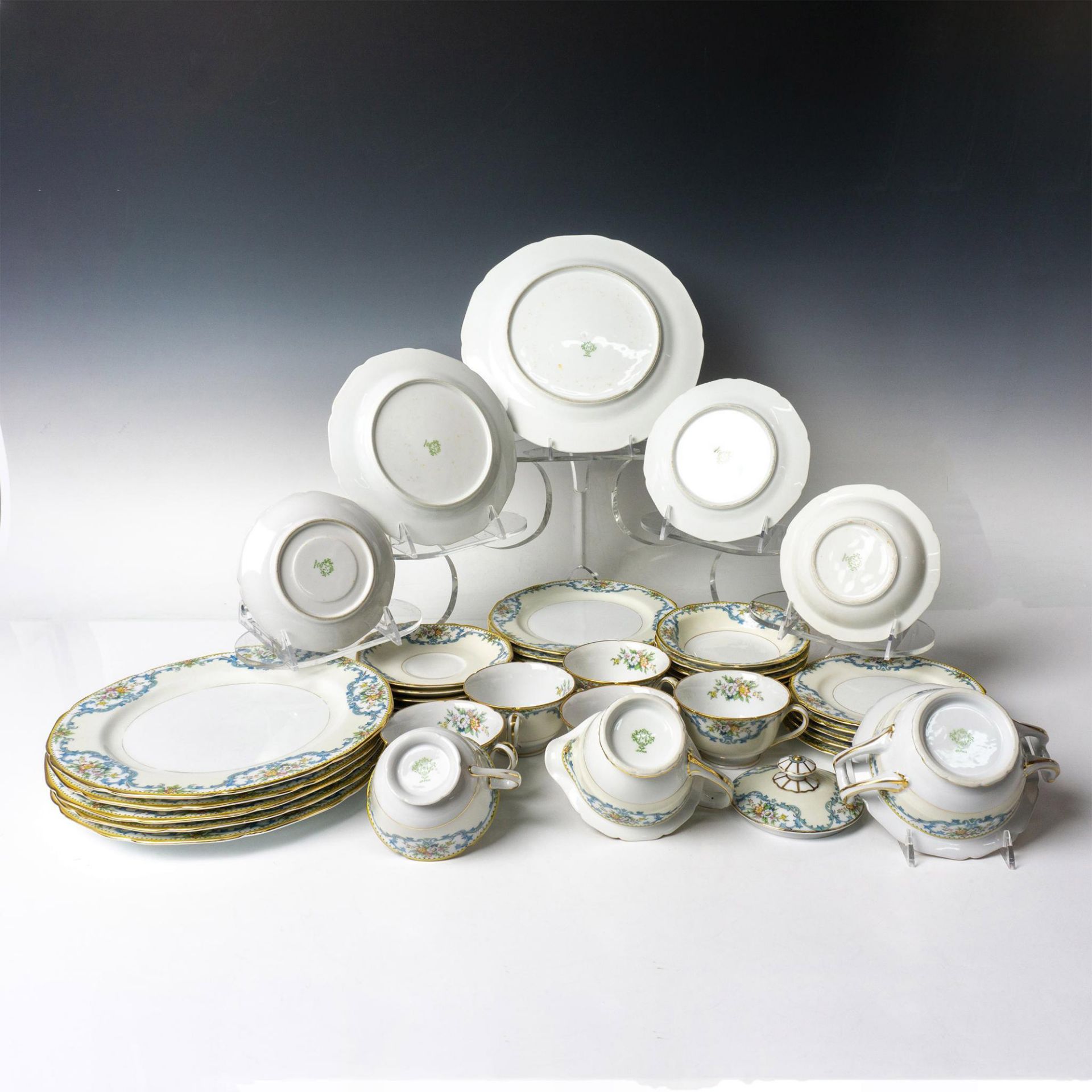 38pc Noritake Morimura Brothers Porcelain China Set for Six - Bild 3 aus 5