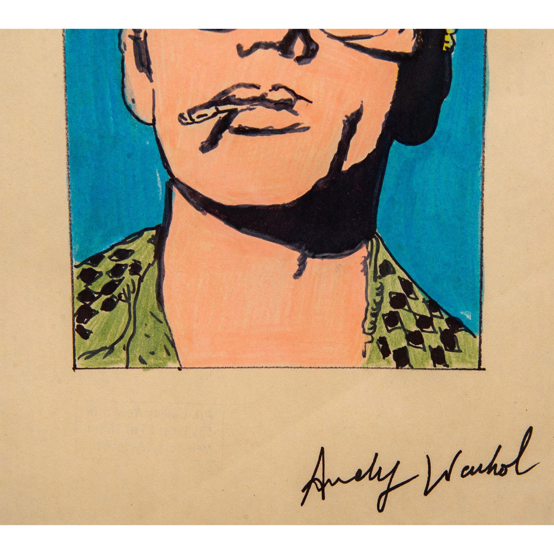 In the Style of Andy Warhol, Color Drawing Homage to James Dean - Image 3 of 6