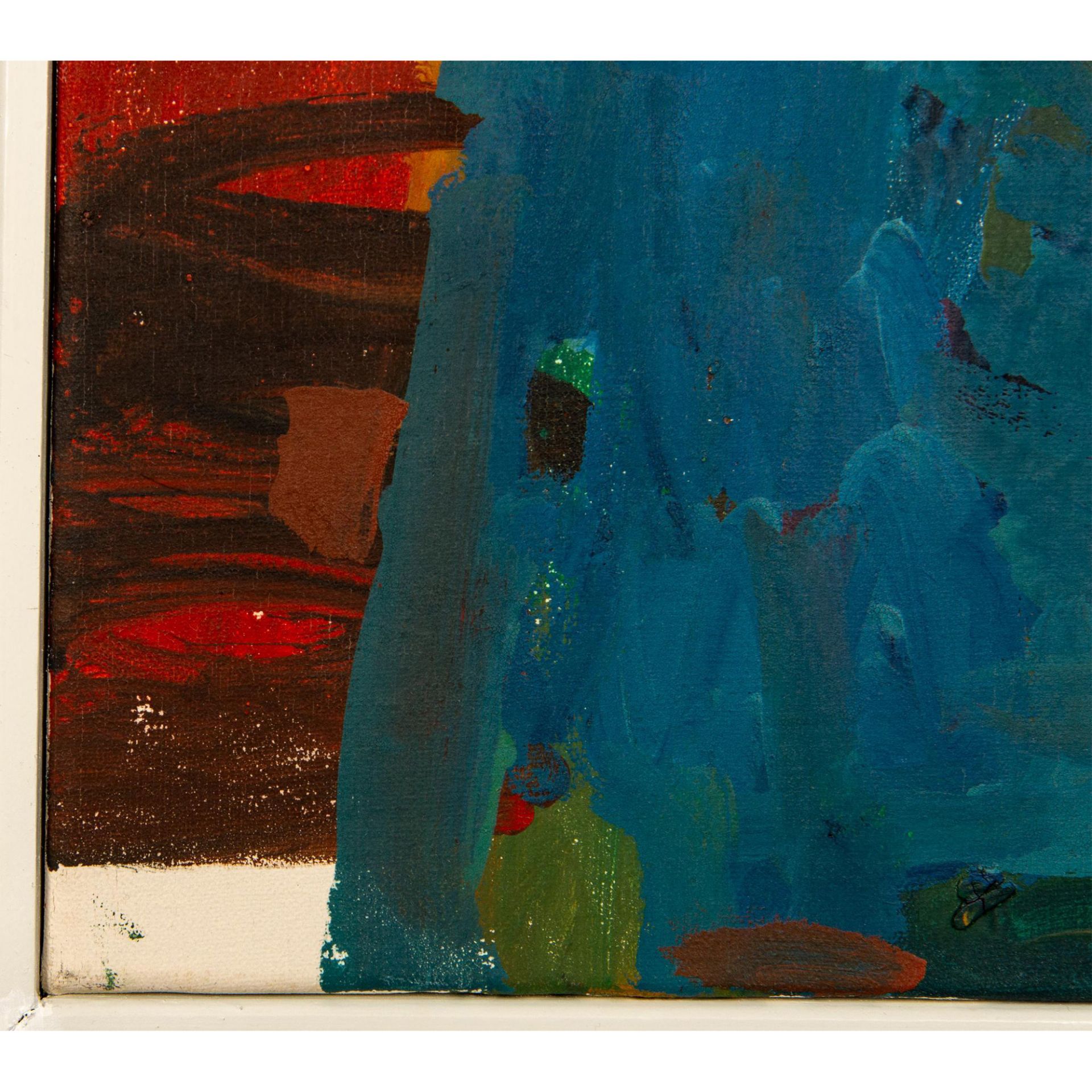 Luis Lizardo, Gouache on Canvas, Modern Abstraction, Signed - Image 3 of 6