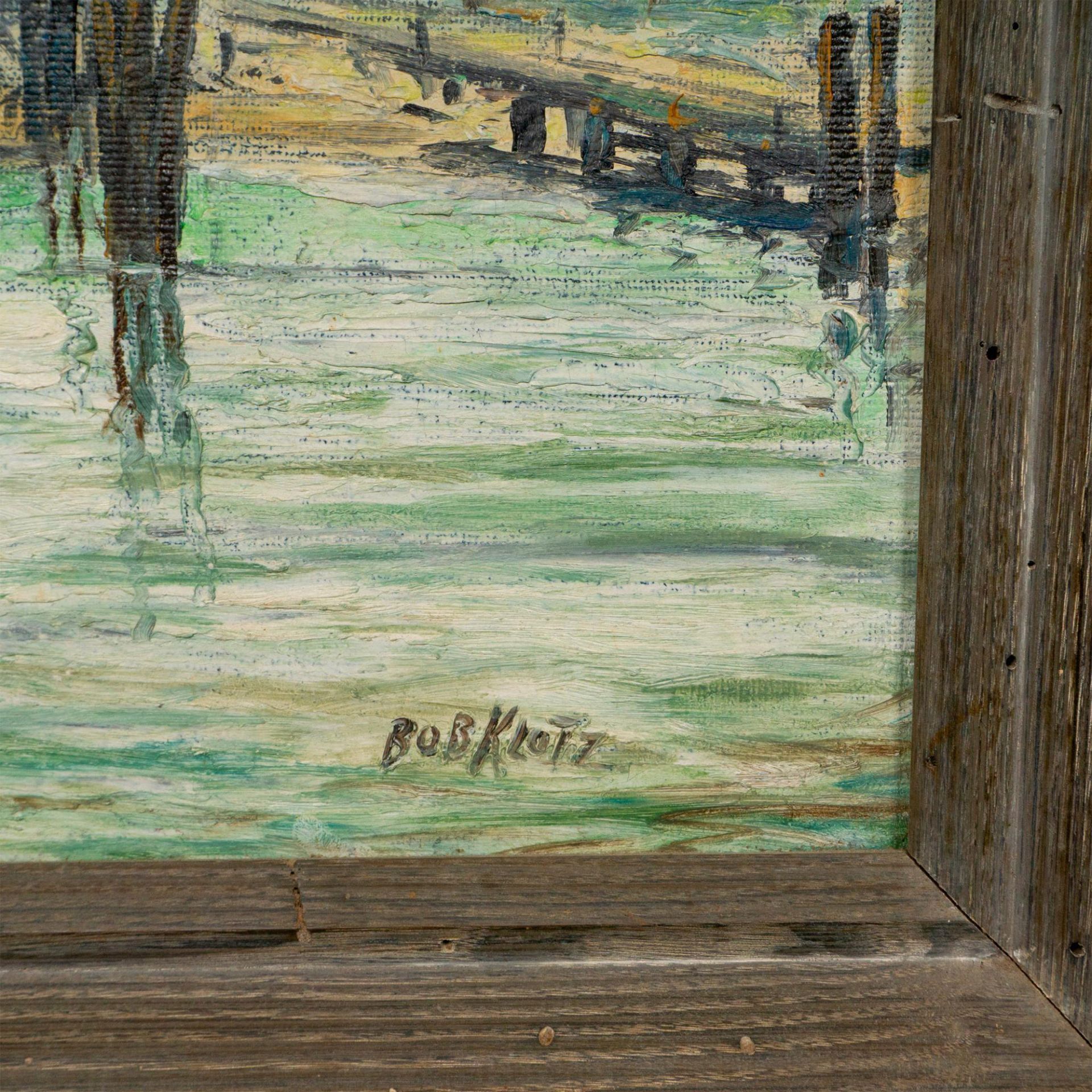 Bob Klotz, Original Oil on Canvas, Sanibel Landing, Signed - Image 3 of 6