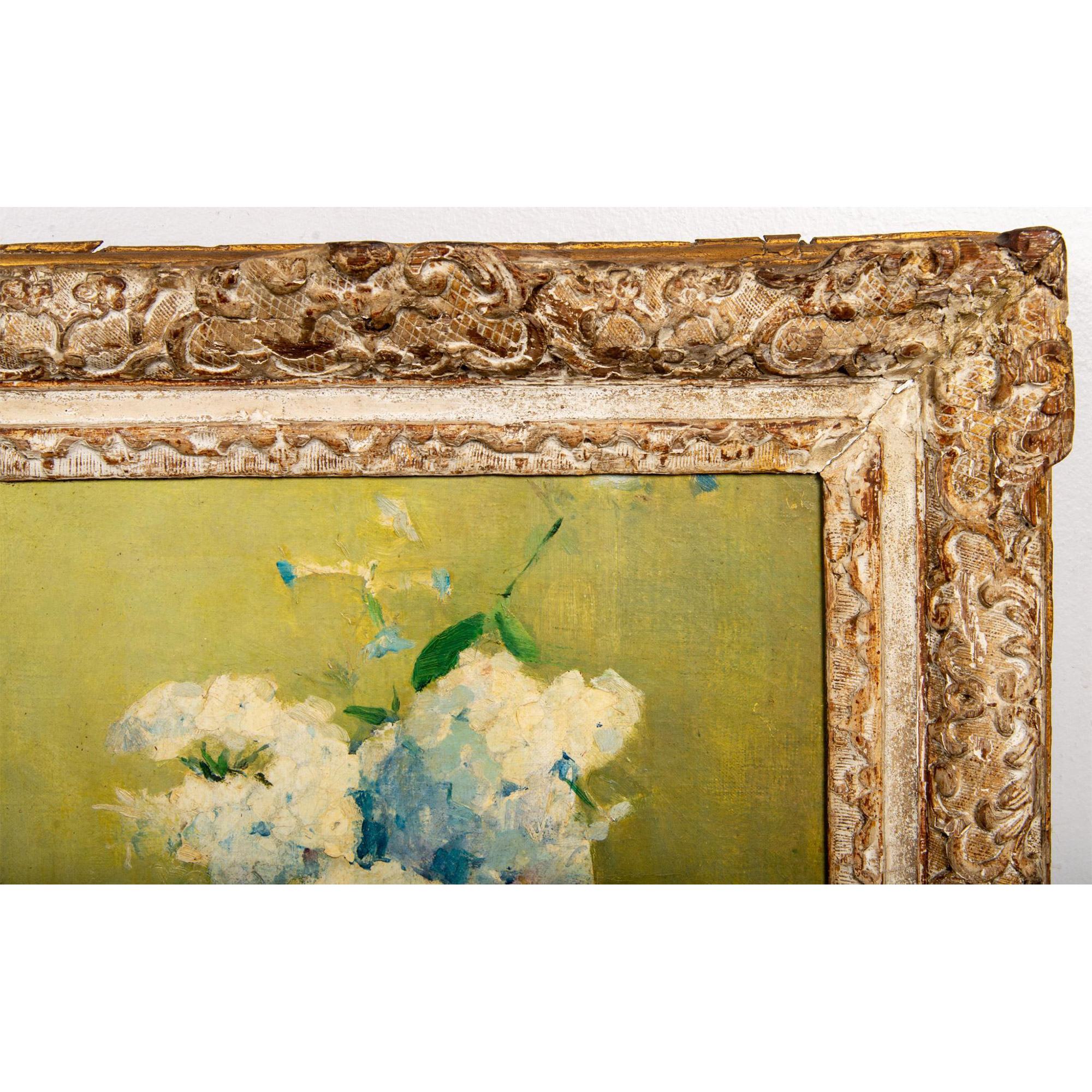 Anna S. Fisher, Original Oil on Canvas, Floral Chinoiserie - Image 3 of 6