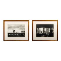 2pc Framed Italian Monochrome Silver Gelatin Photographs